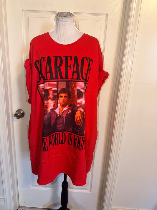 Scarface Oversized Distressed Tee