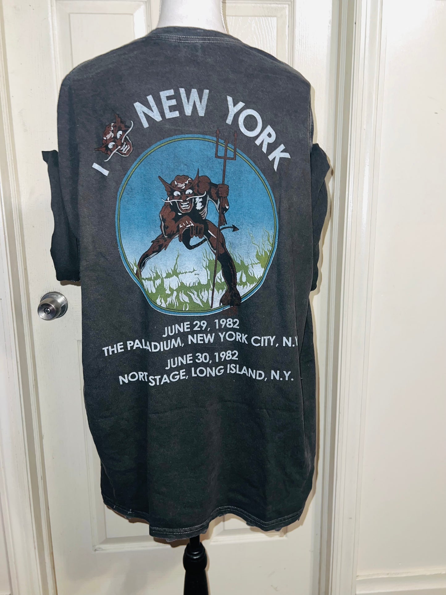 Iron Maiden Double Sided Oversized Distressed Tee