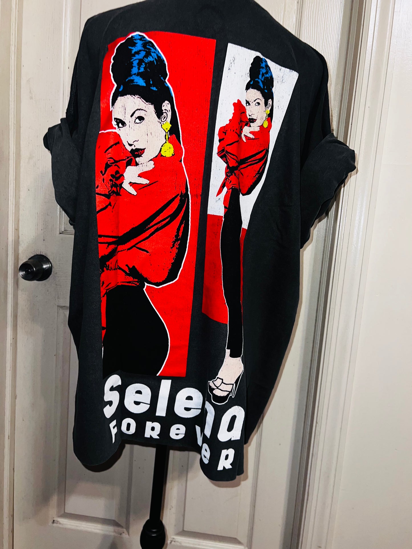 Selena Double Sided Oversized Distressed Tee