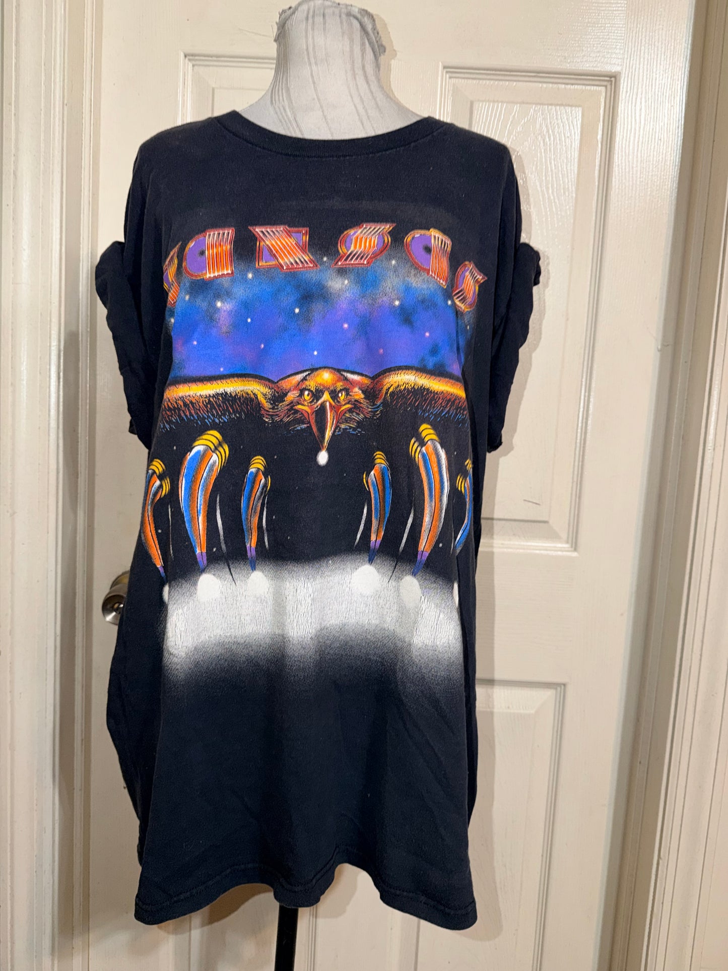 Kansas Vintage Double Sided Oversized Distressed Tee