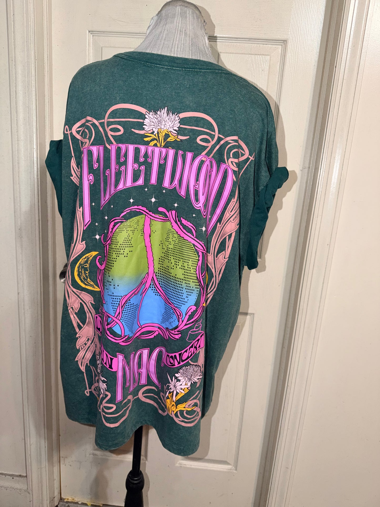 Fleetwood Mac Double Sided Oversized Distressed Tee