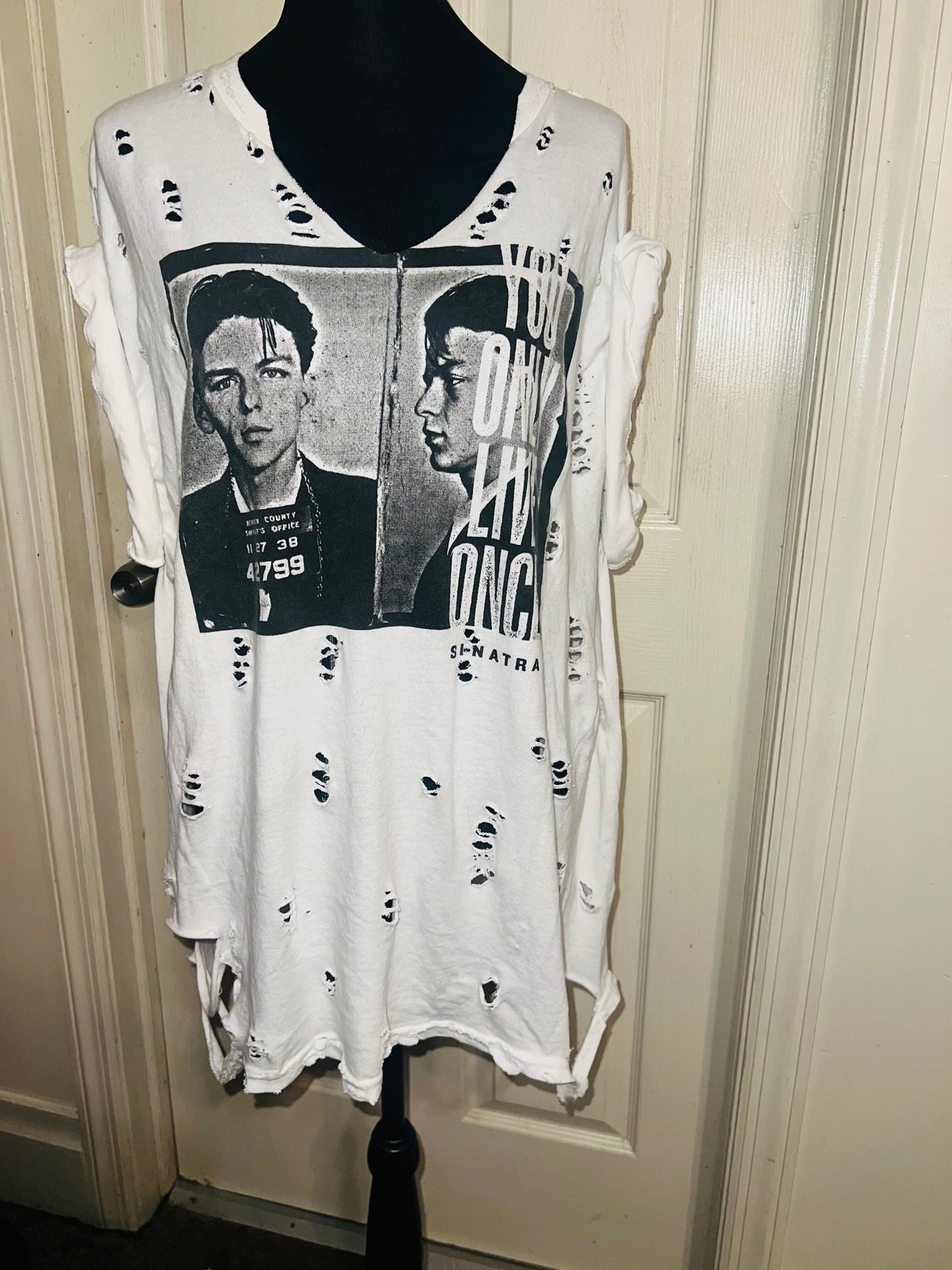 Frank Sinatra Oversized Distressed Tee