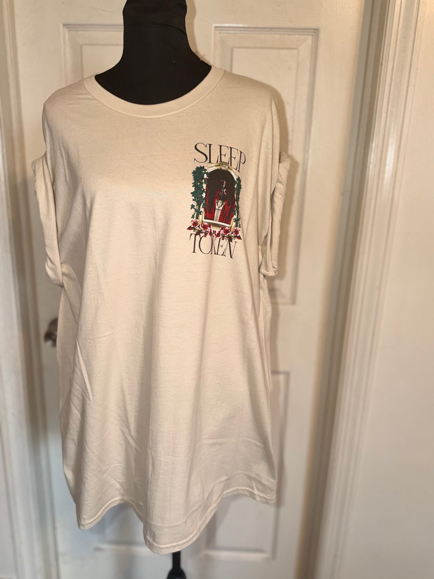 Sleep Token Double Sided Oversized Distressed Tee