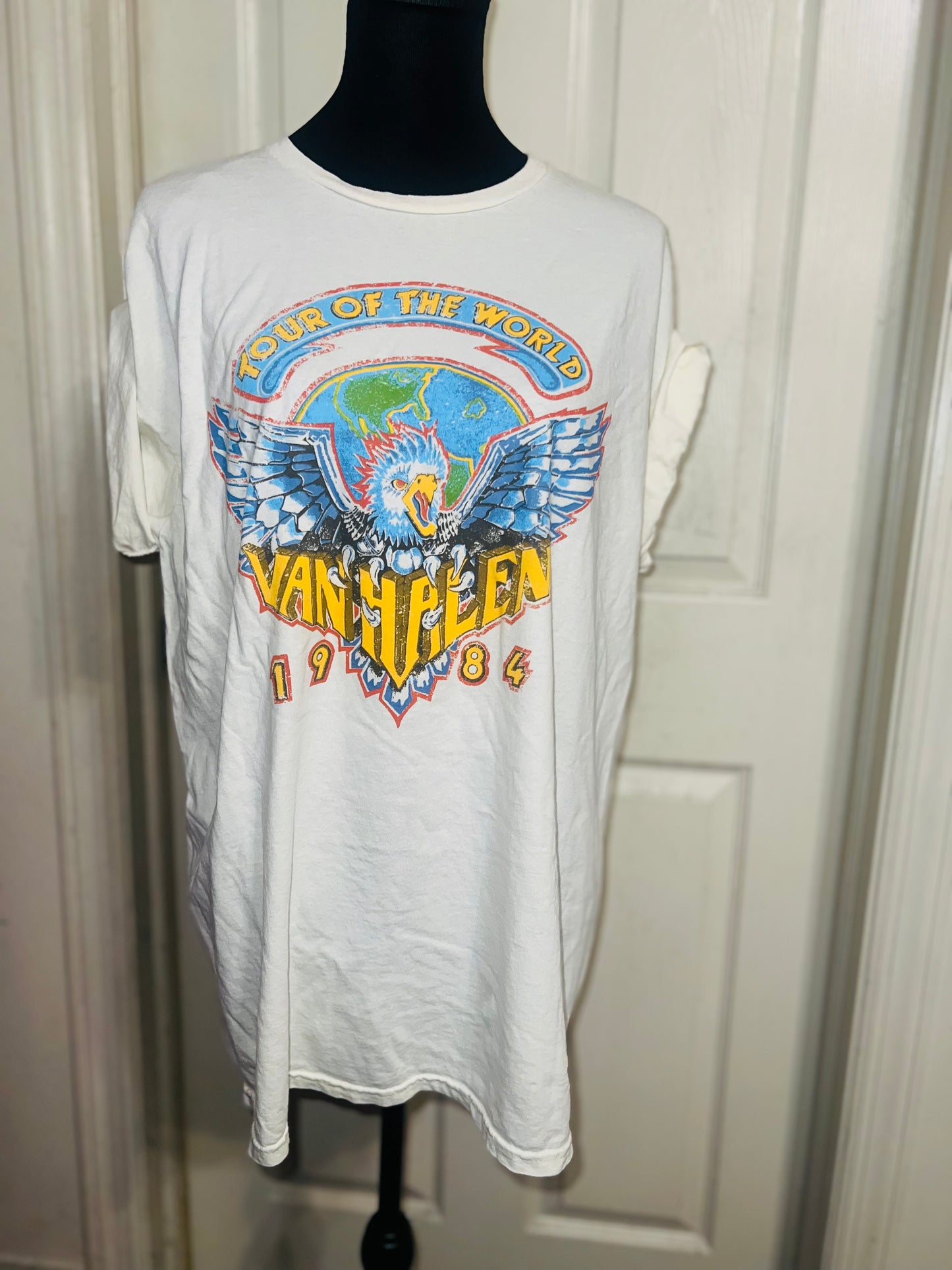 Van Halen Double Sided Oversized Distressed Tee