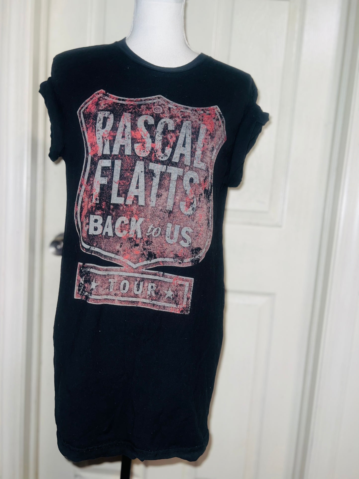 Rascal Flatts Double Sided Oversized Distressed Tee