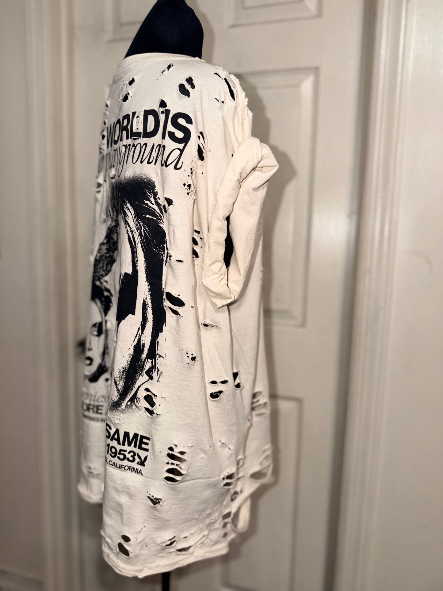 Playboy Double Sided Oversized Distressed Tee