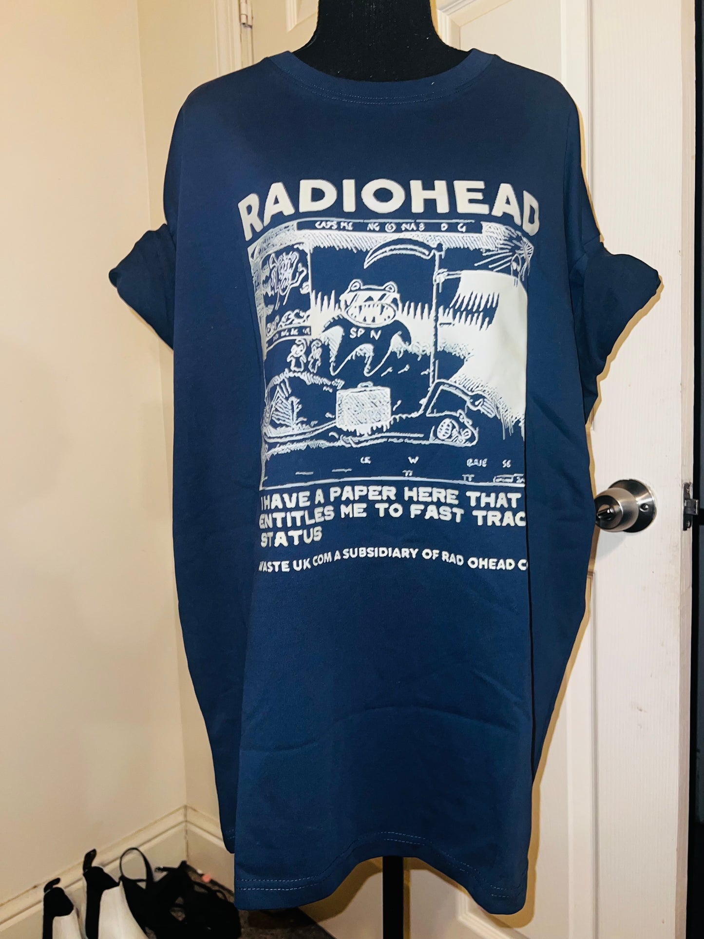 Radiohead Oversized Distressed Tee