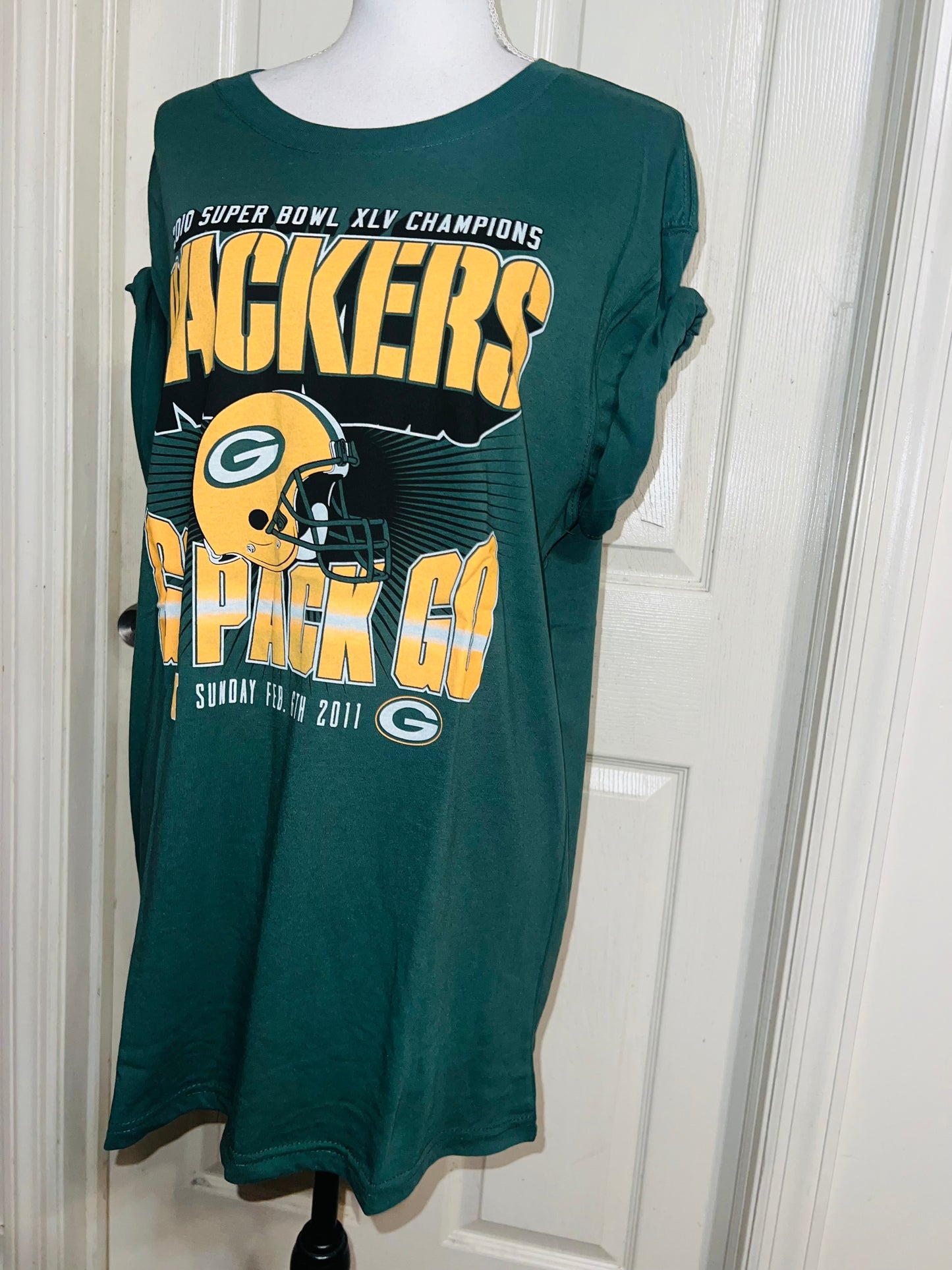 Green Bay Packers Oversized Distressed Tee