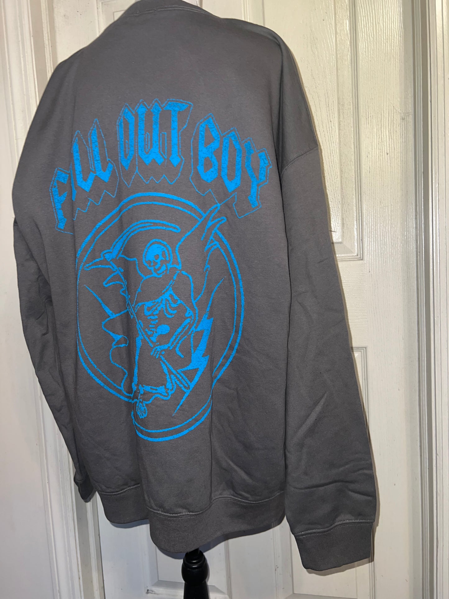 Fall Out Boy Double Sided Oversized Distressed Sweatshirt