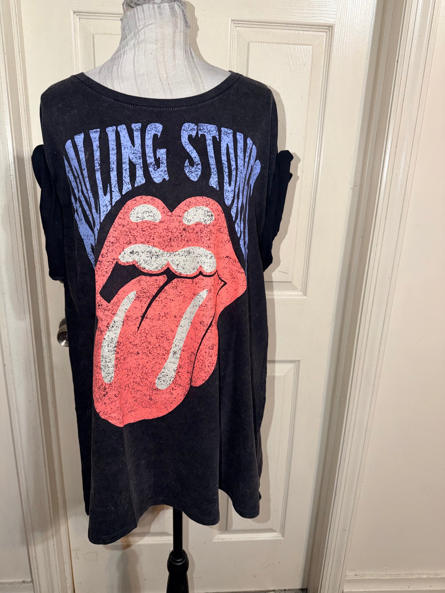 The Rolling Stones Double Sided Oversized Distressed Tee