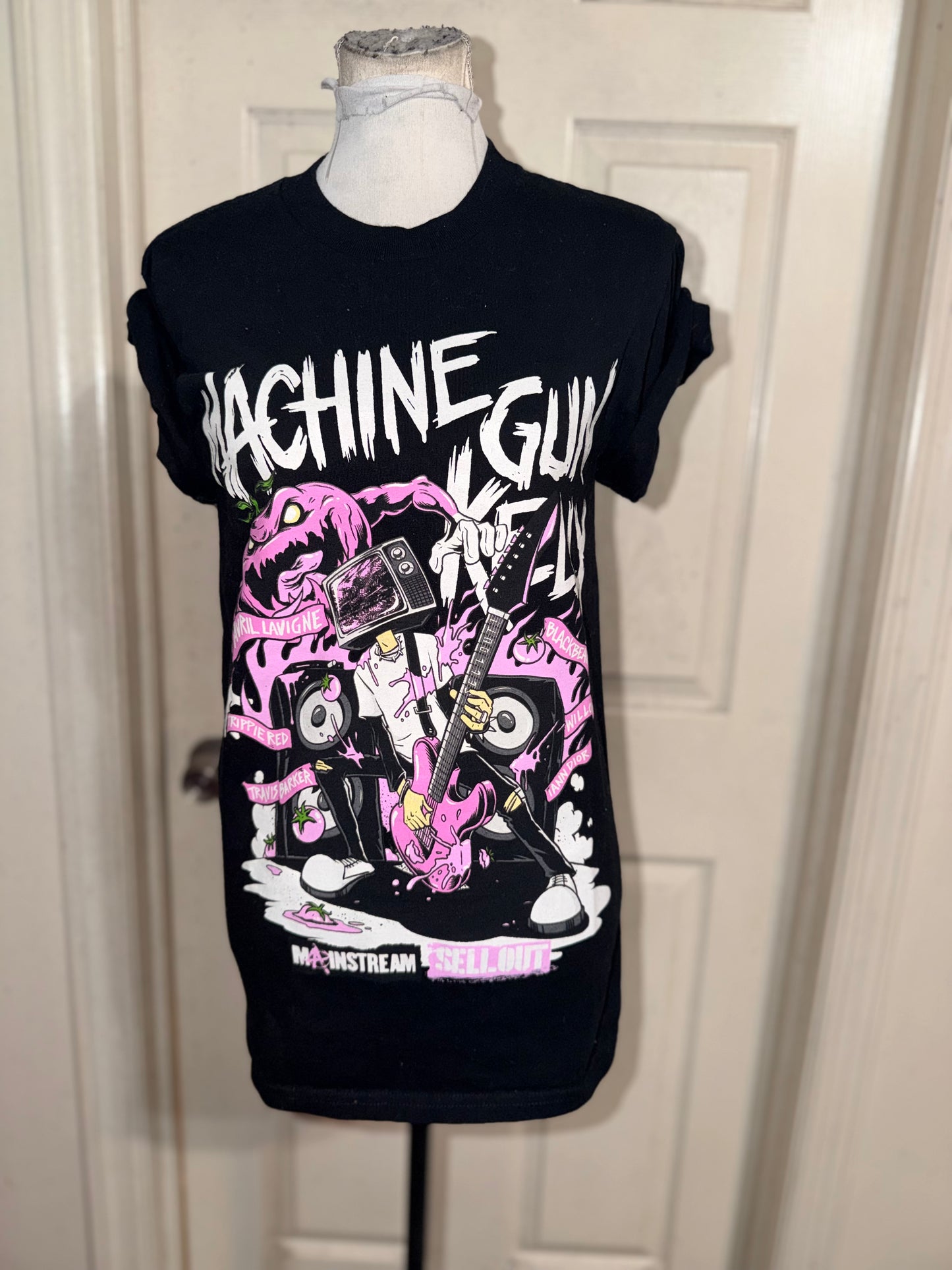 Machine Gun Kelly ft. Avril Lavigne Double Sided Oversized Distressed Tee