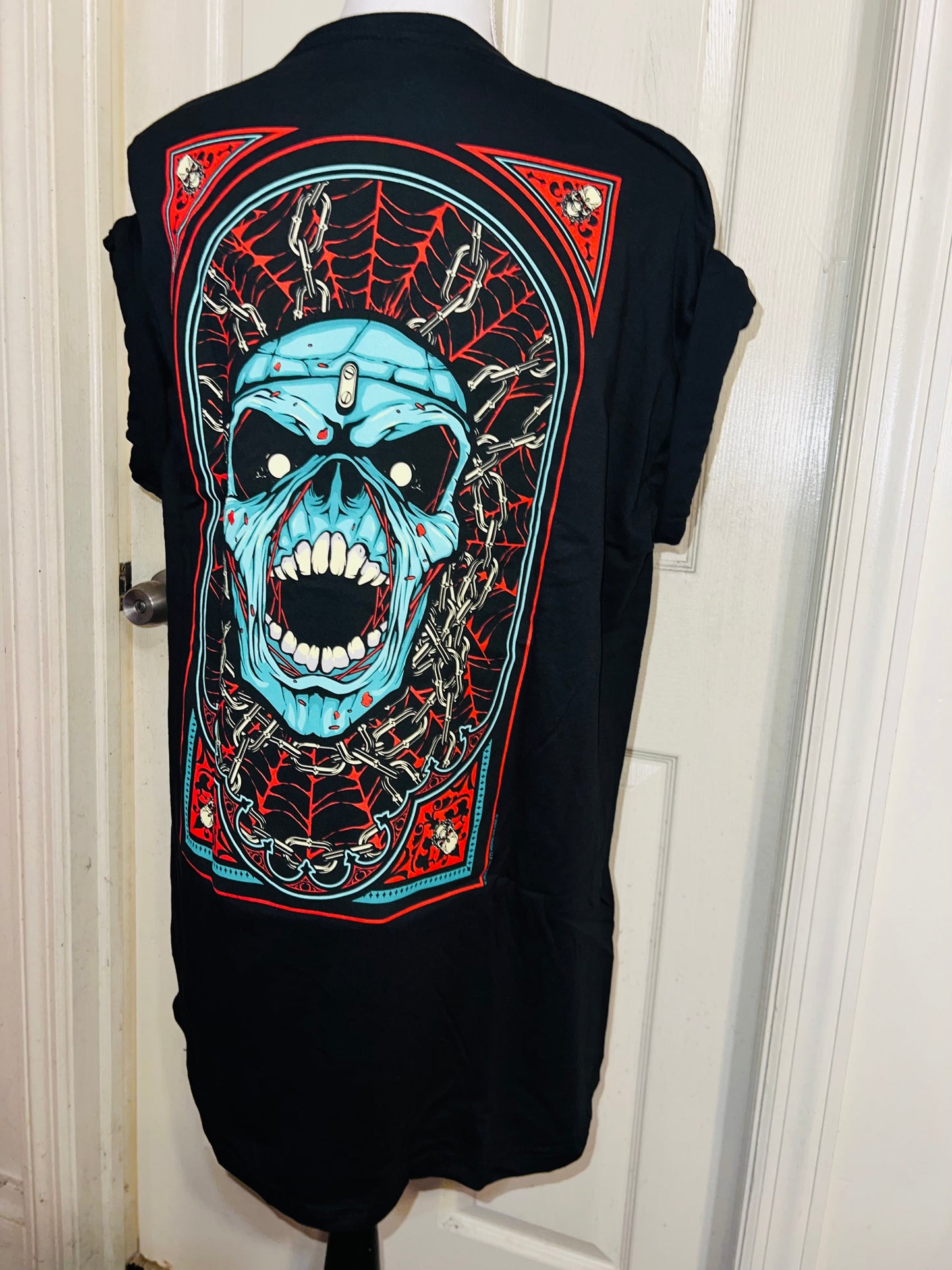 Iron Maiden DoubleSided Oversized Distressed T-Shirt