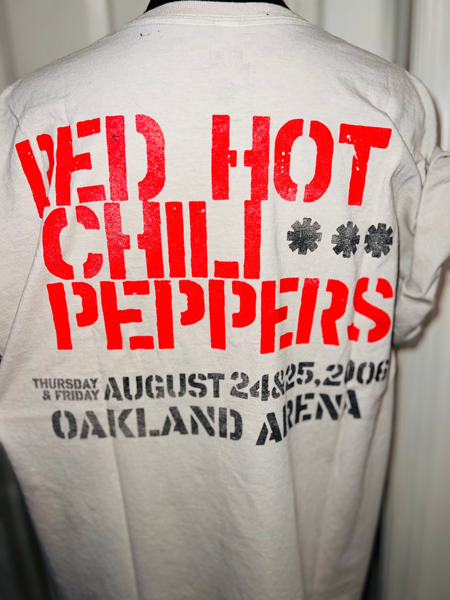 Red Hot Chili Peppers Double Sided Oversized Distressed Tee