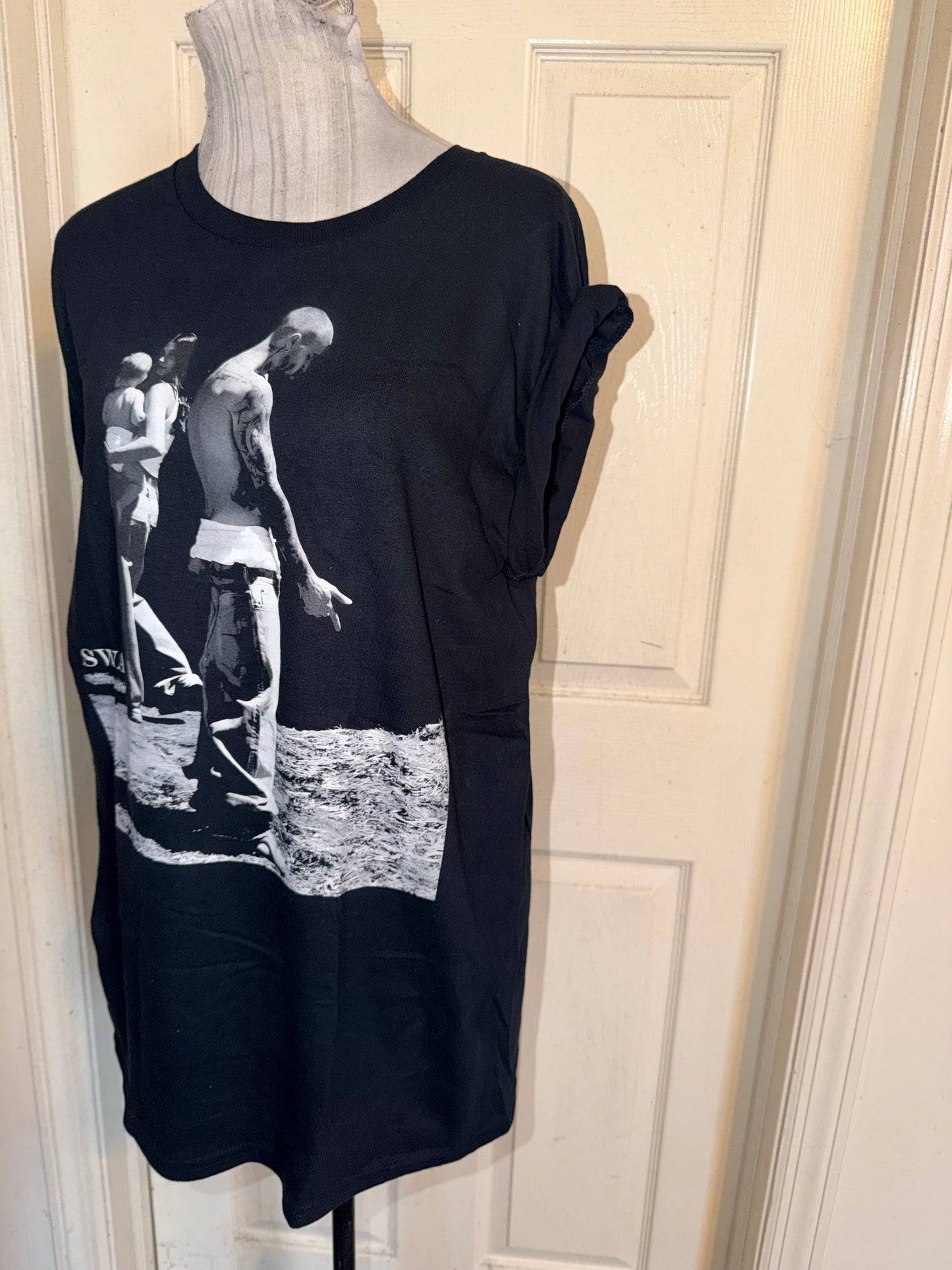 Justin Bieber Double Sided Oversized Distressed Tee