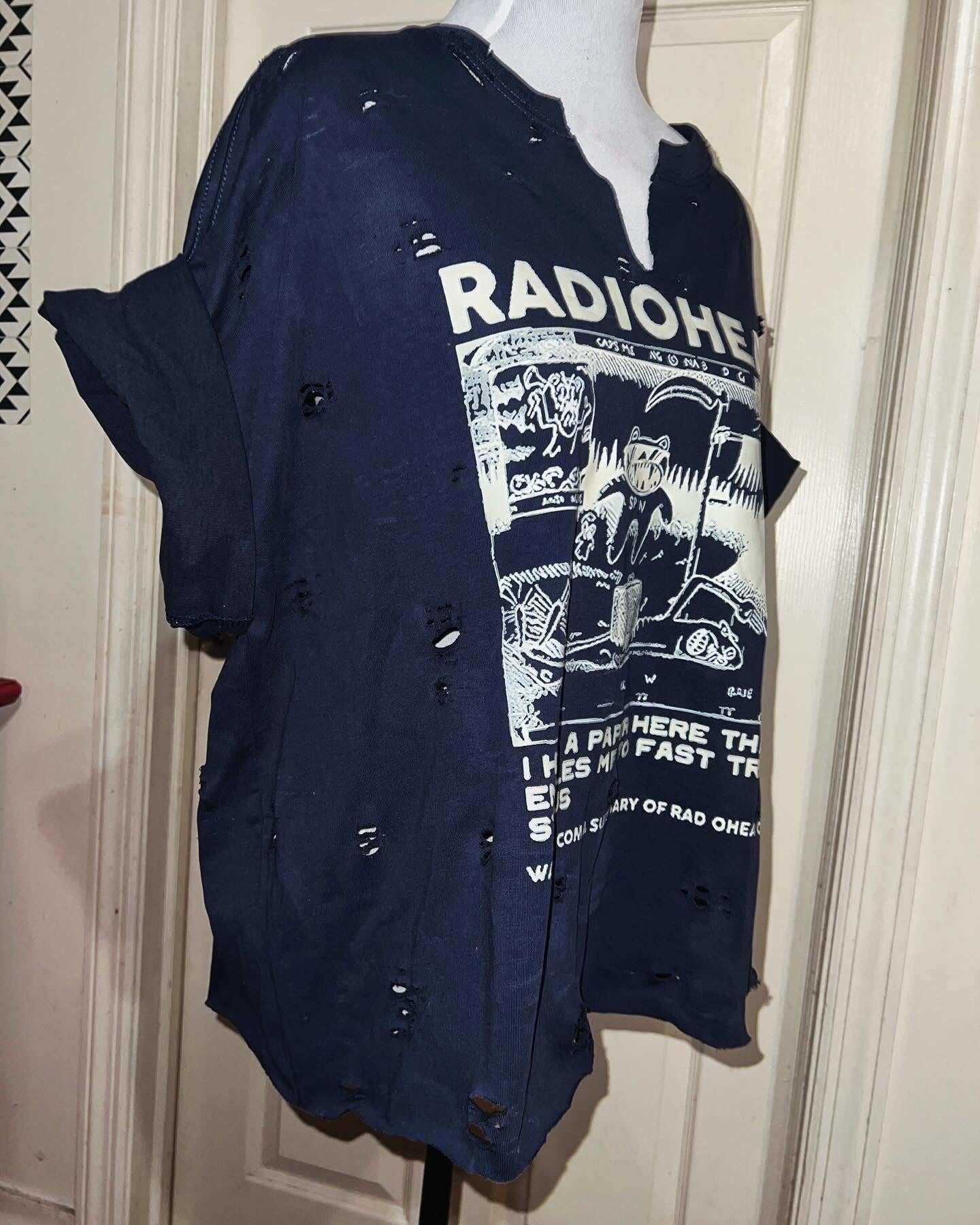 Radiohead Oversized Distressed Tee