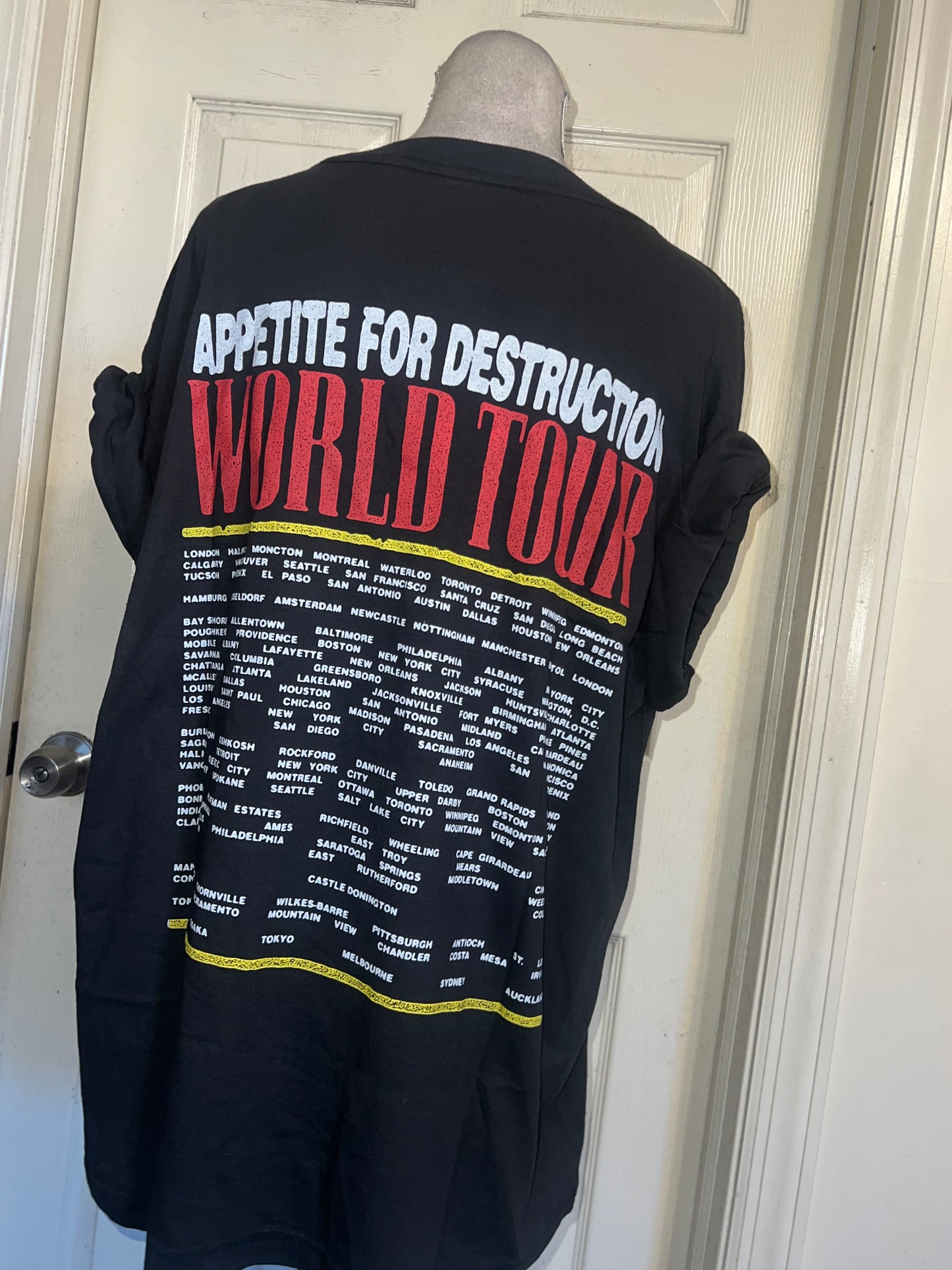 Guns N’ Roses Double Sided Oversized Distressed Tee