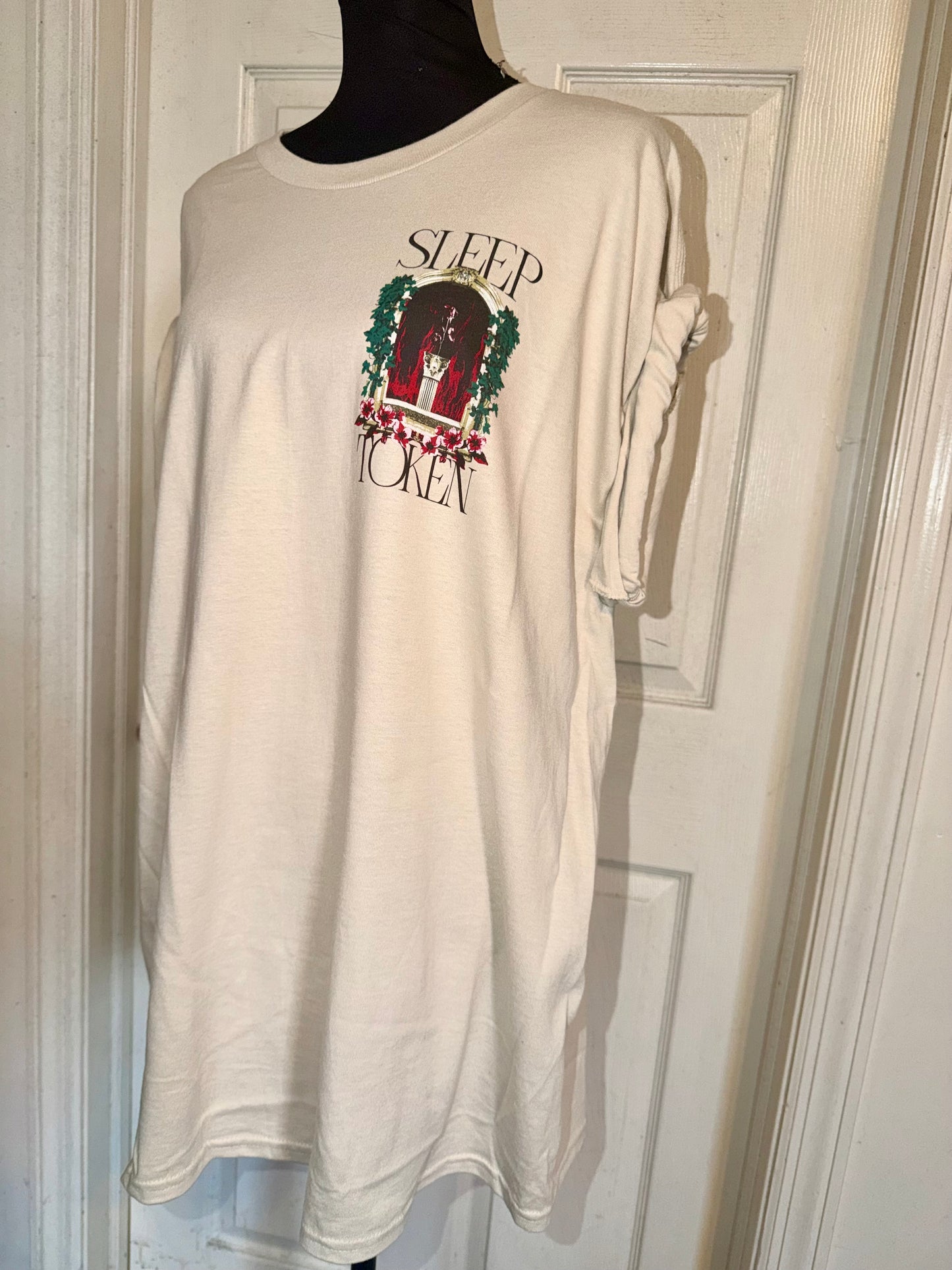 Sleep Token Double Sided Oversized Distressed Tee