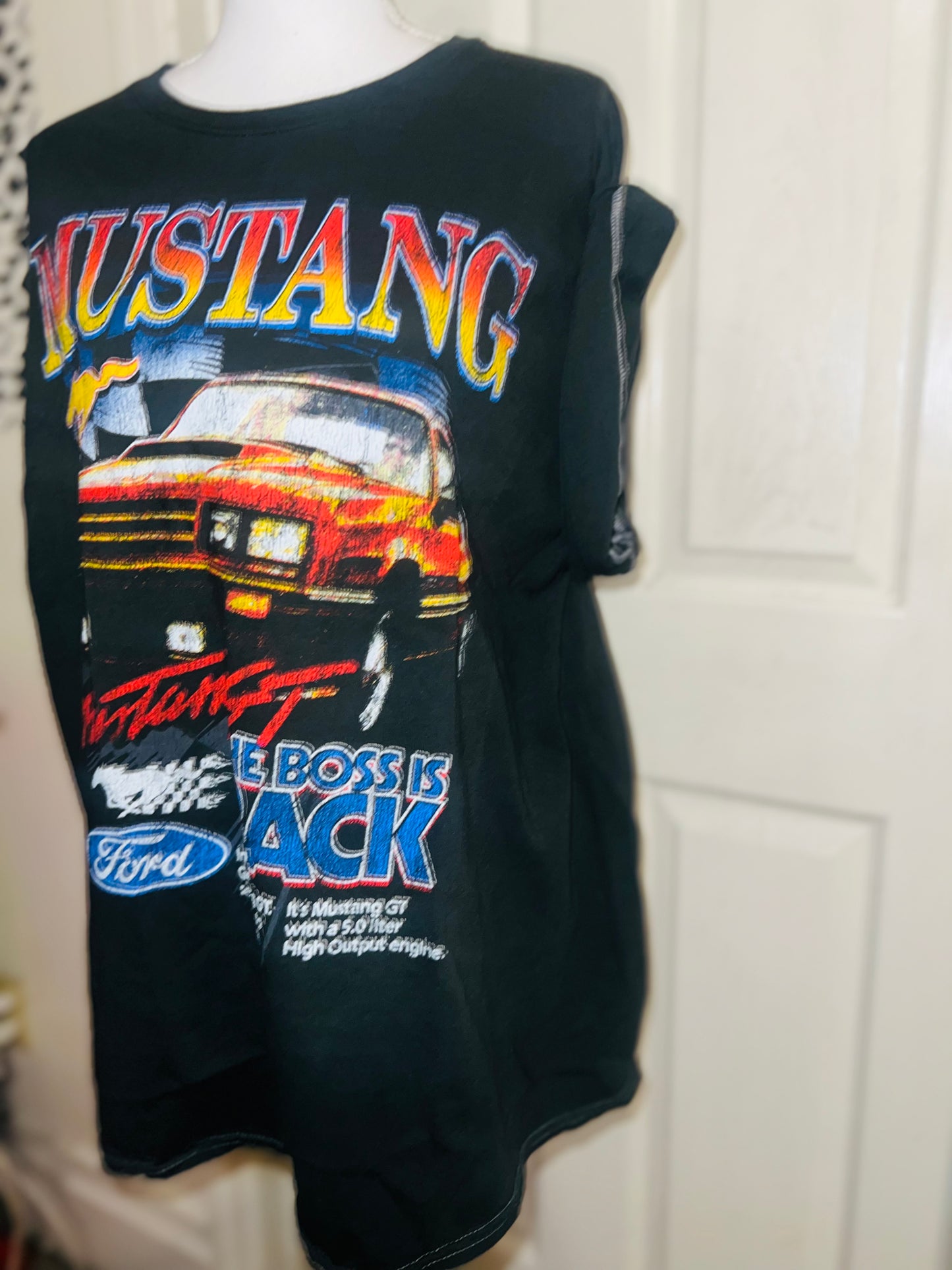 Ford Mustang Oversized Distressed Tee