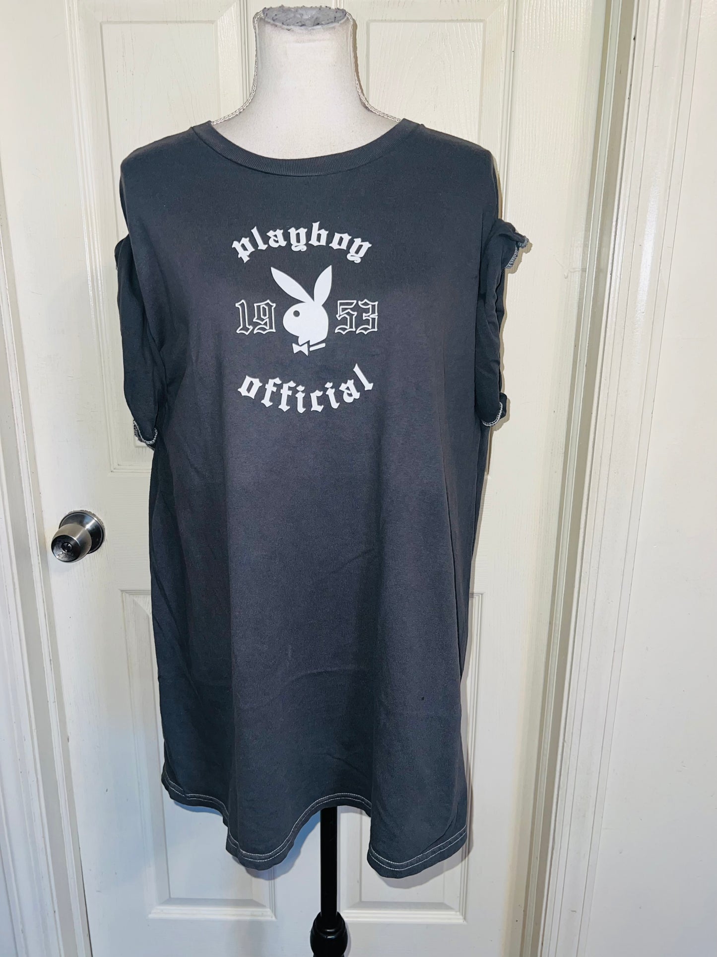 Playboy Double Sided Oversized Distressed Tee