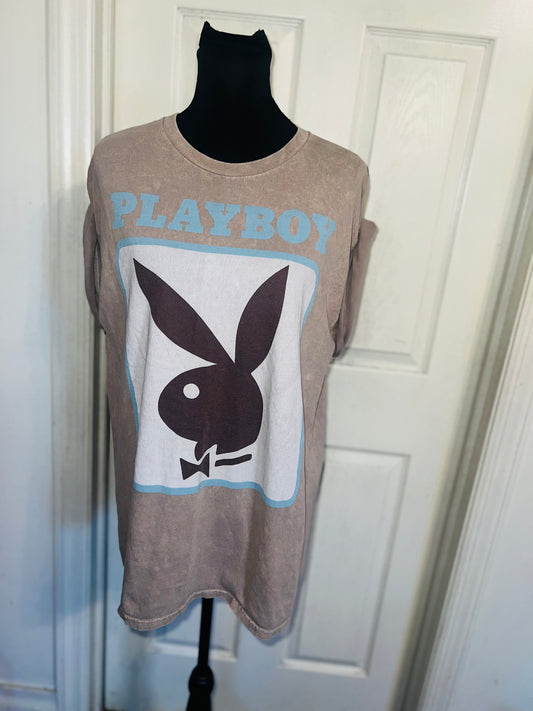 Playboy Oversized Distressed Tee