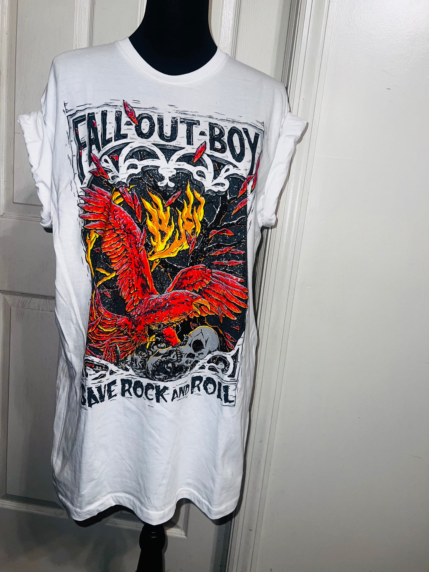 Fall Out Boy Oversized Distressed Tee