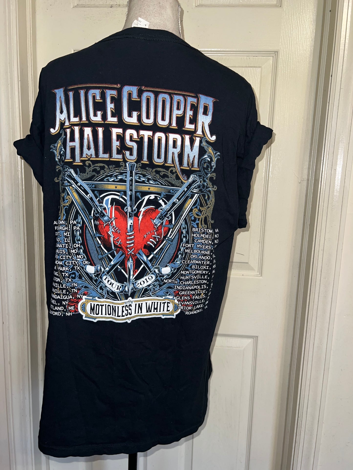 Alice Cooper Double Sided Oversized Distressed Tee
