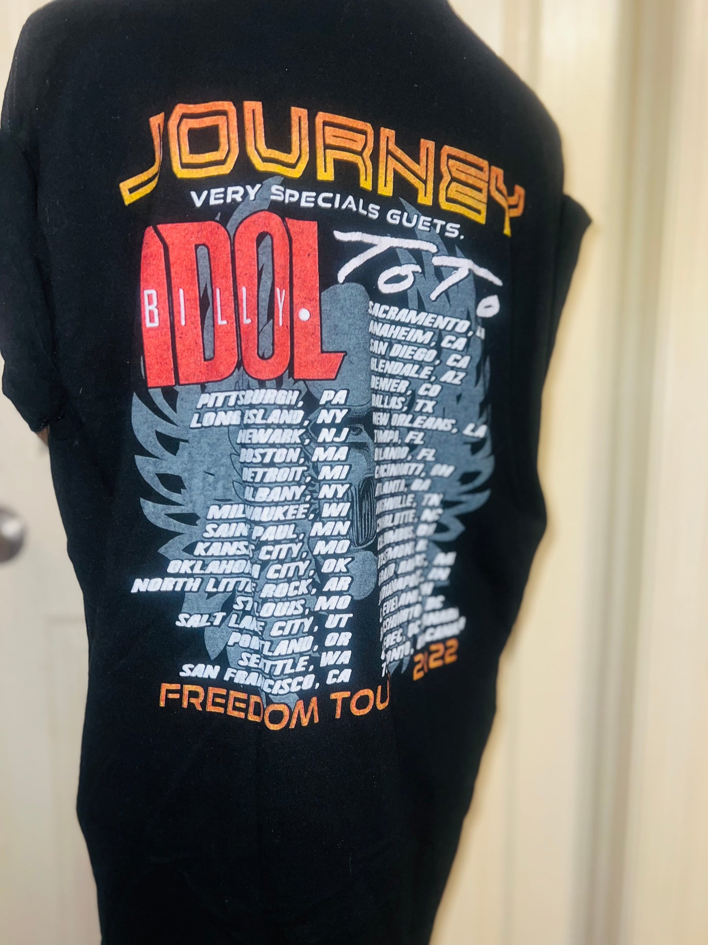 Journey (ft. Toto & Billy Idol) Oversized Distressed Tee