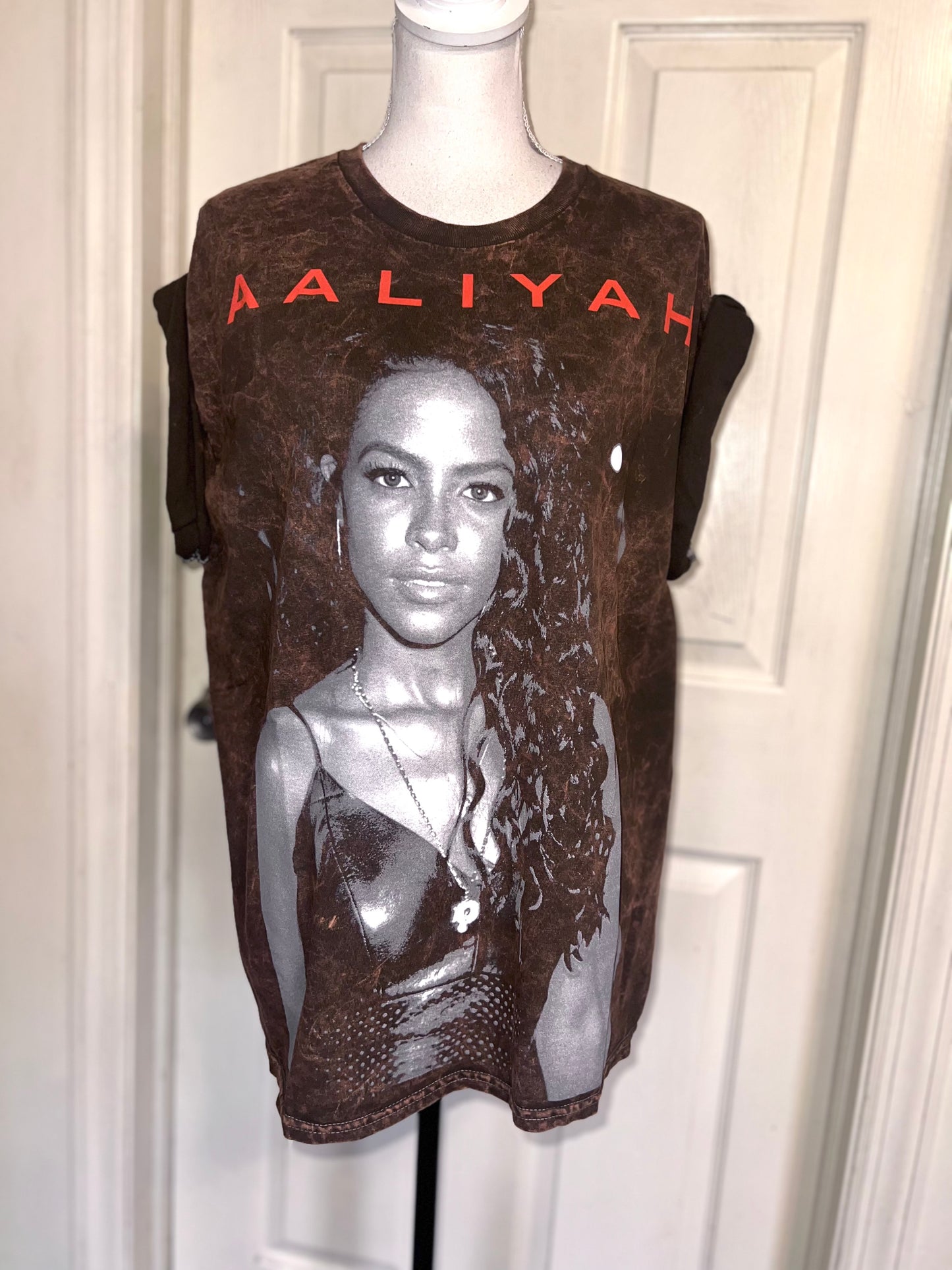 Aaliyah Oversized Distressed Tee