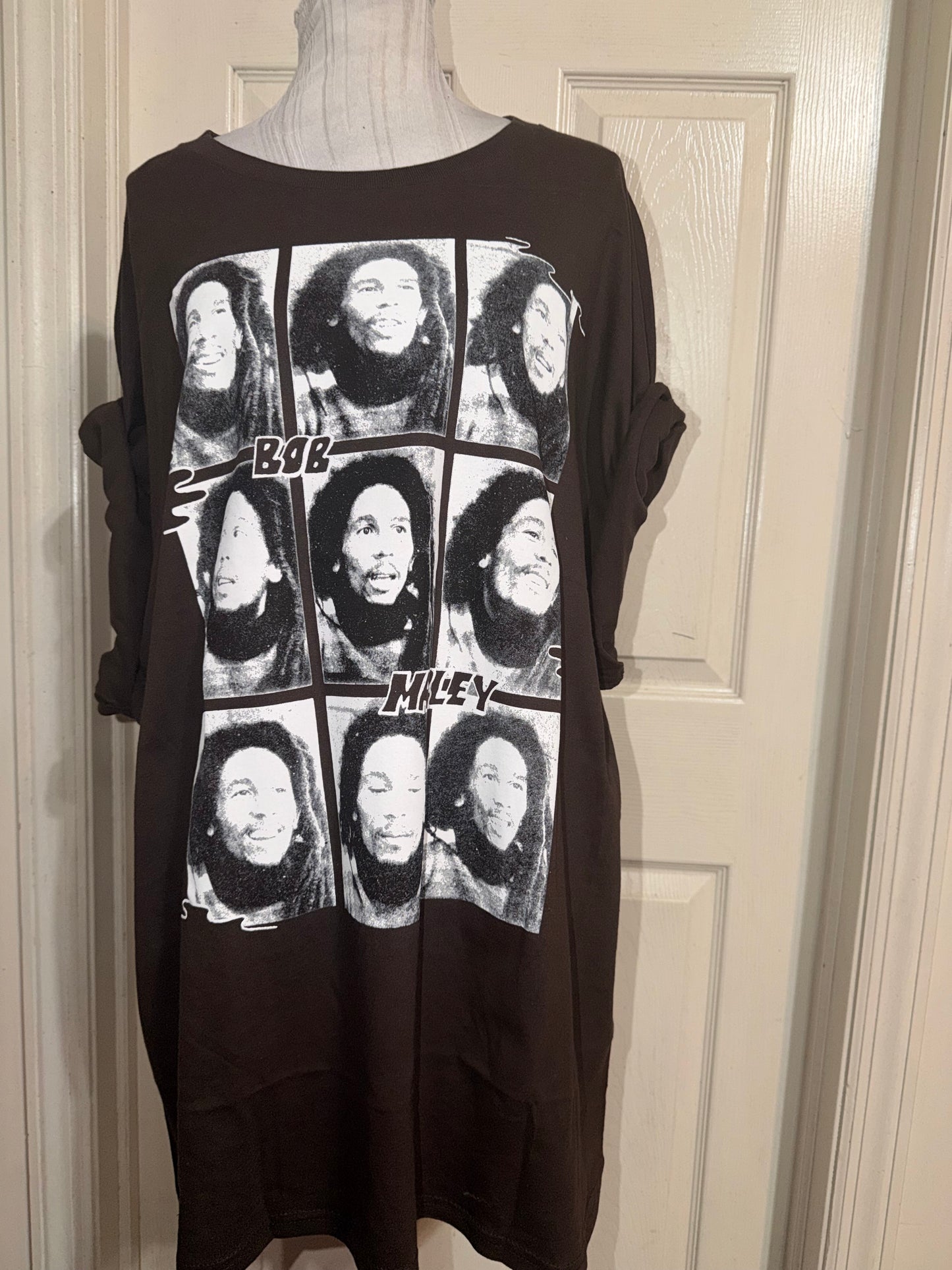 Bob Marley Oversized Distressed Tee
