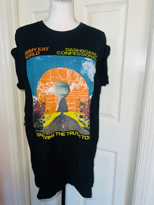 Dashboard Confessional / Jimmy Eat World Double Sided Distressed Tee
