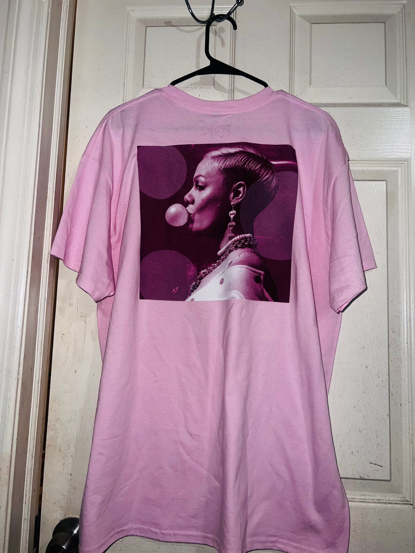 P!NK Double Sided Oversized Distressed Tee