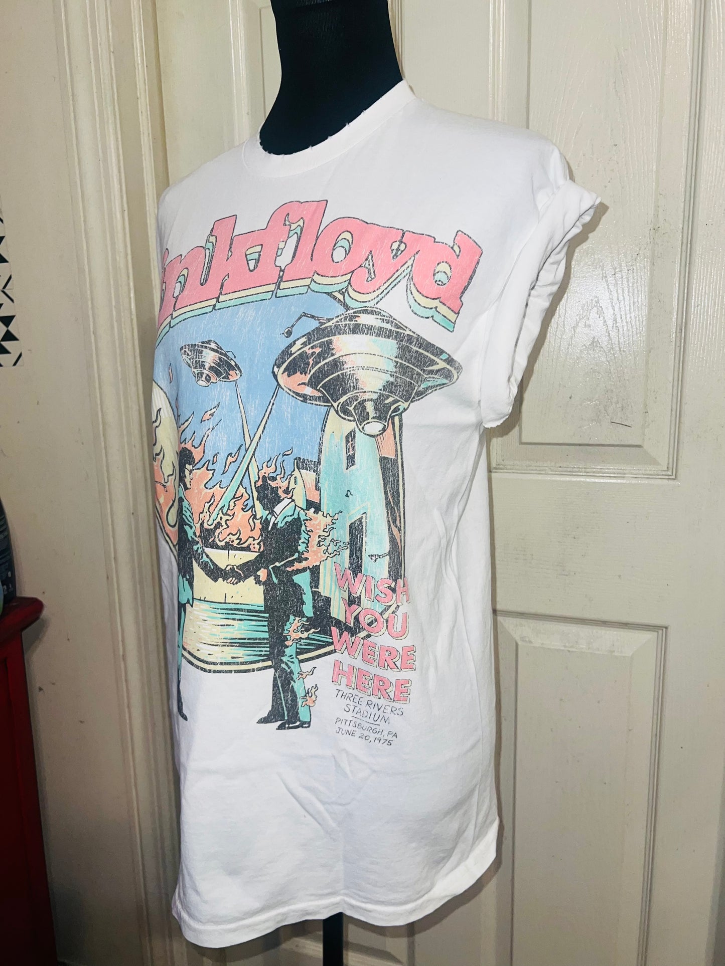 Pink Floyd Oversized Distressed Tee