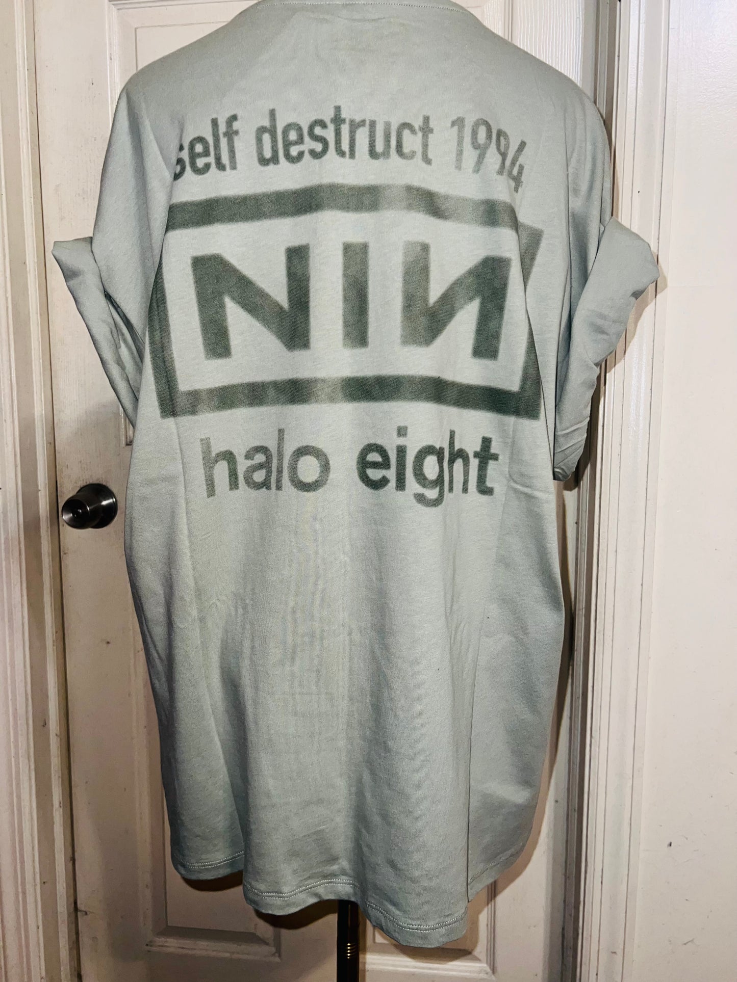 Nine Inch Nails Double Sided Oversized Distressed Tees