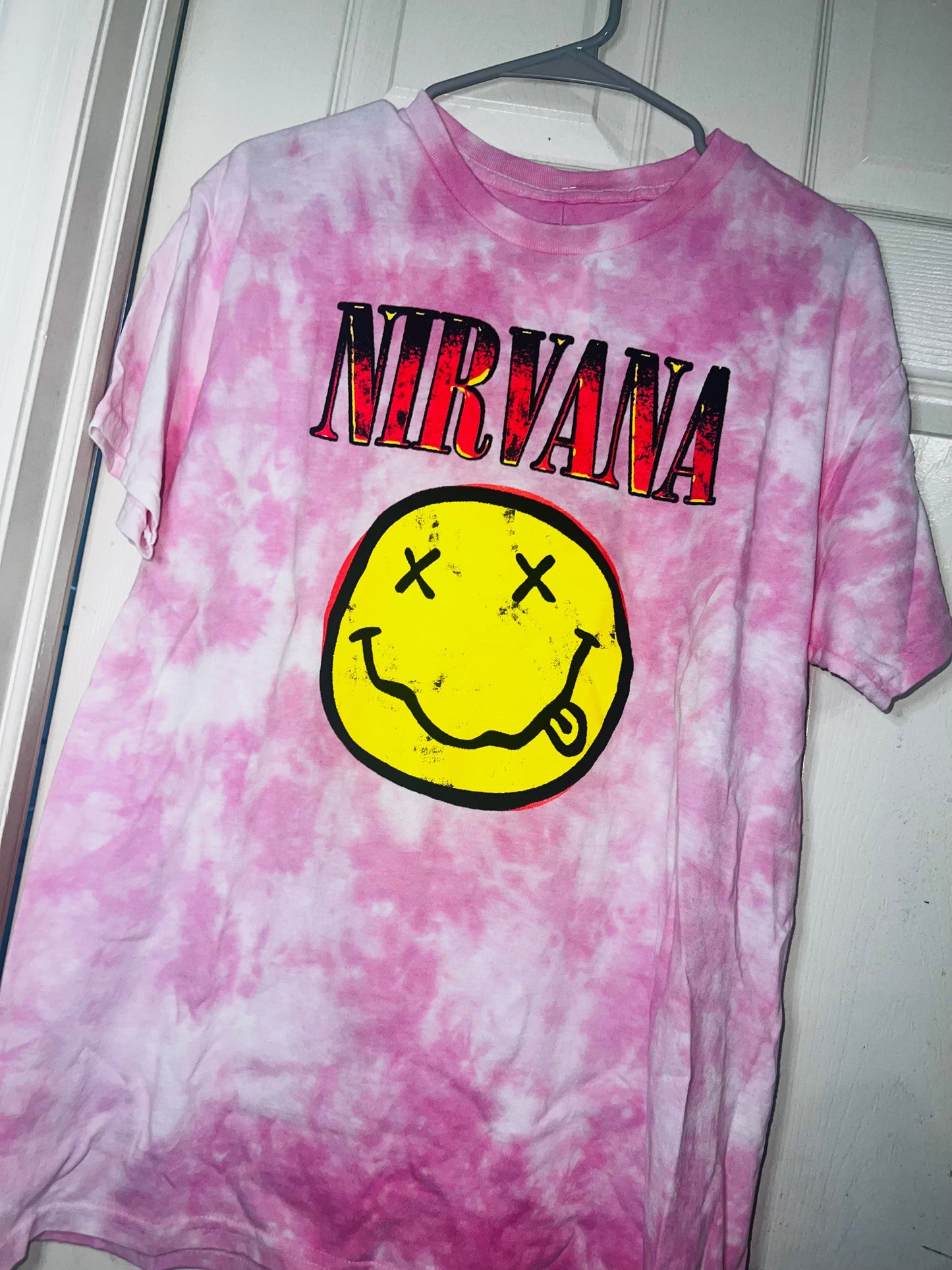 Nirvana Tie Dye Oversized Distressed Tee