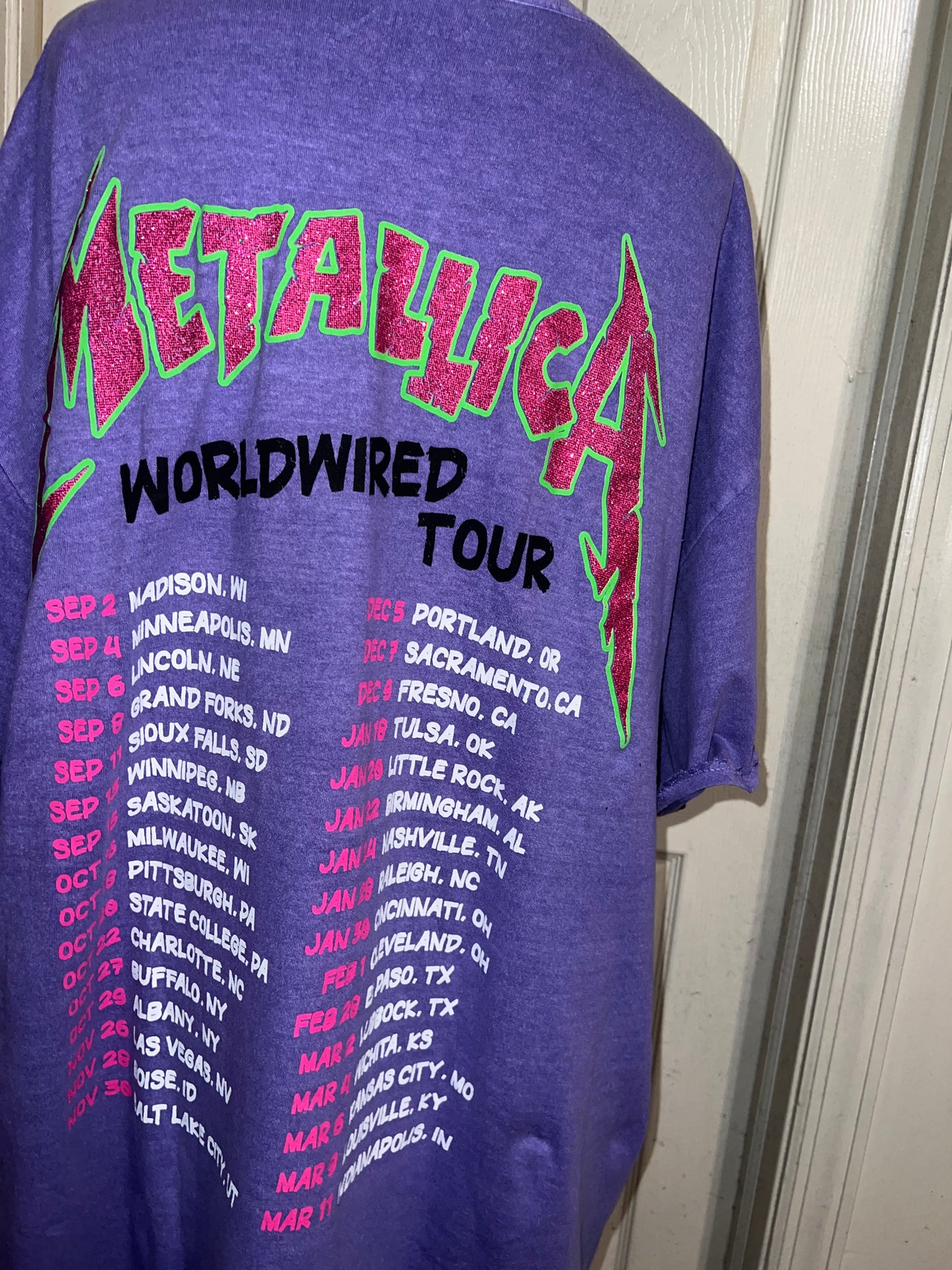 Metallica Oversized Double Sided Distressed Tee