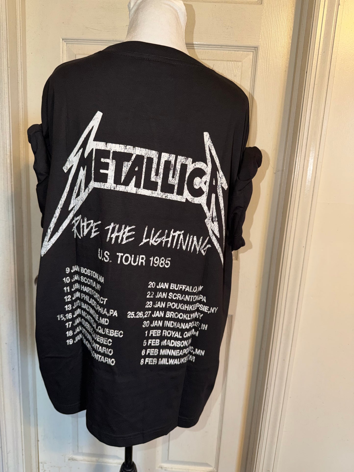 Metallica Double Sided Oversized Distressed Tee