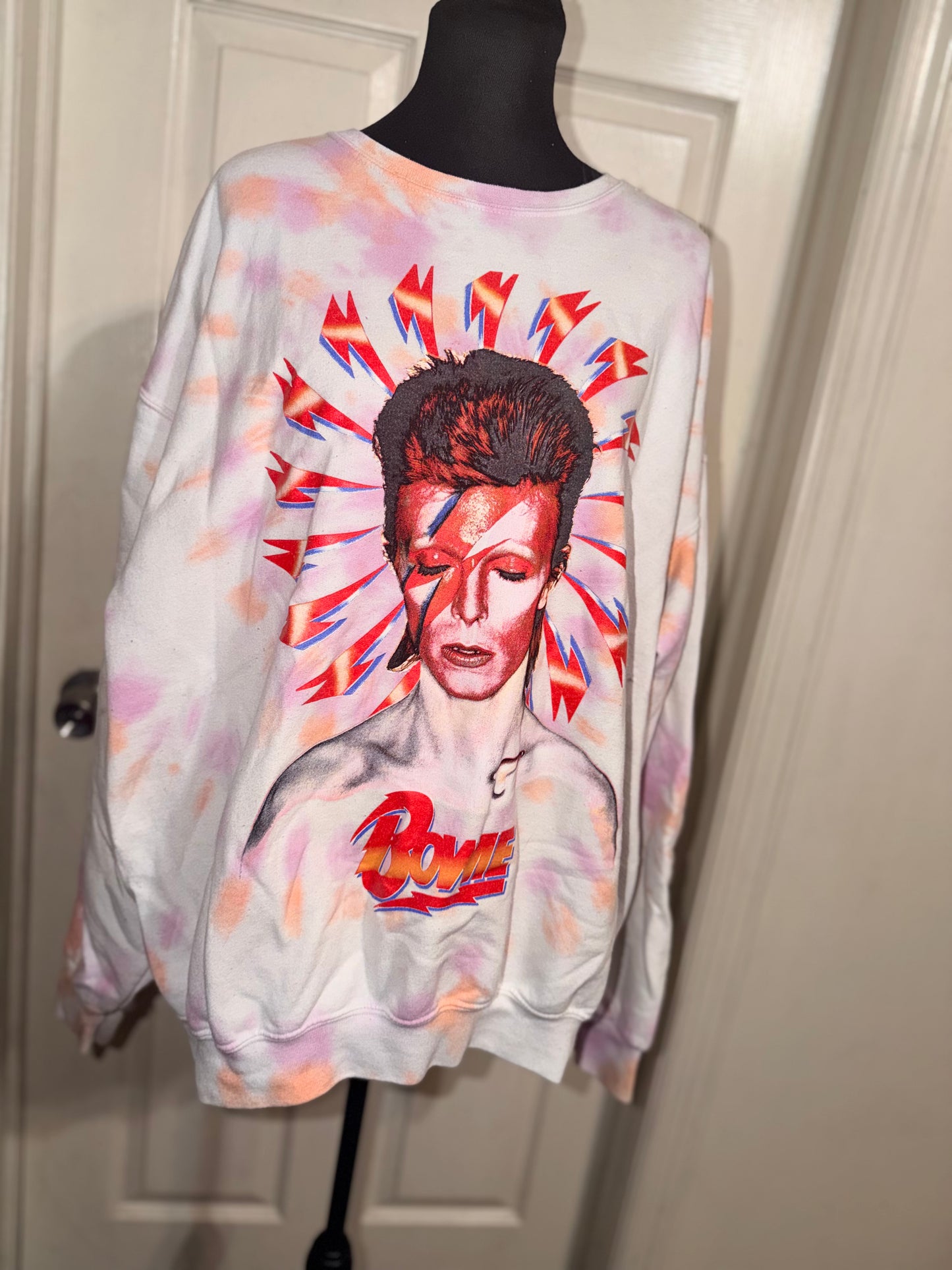 David Bowie Oversized Distressed Sweatshirt