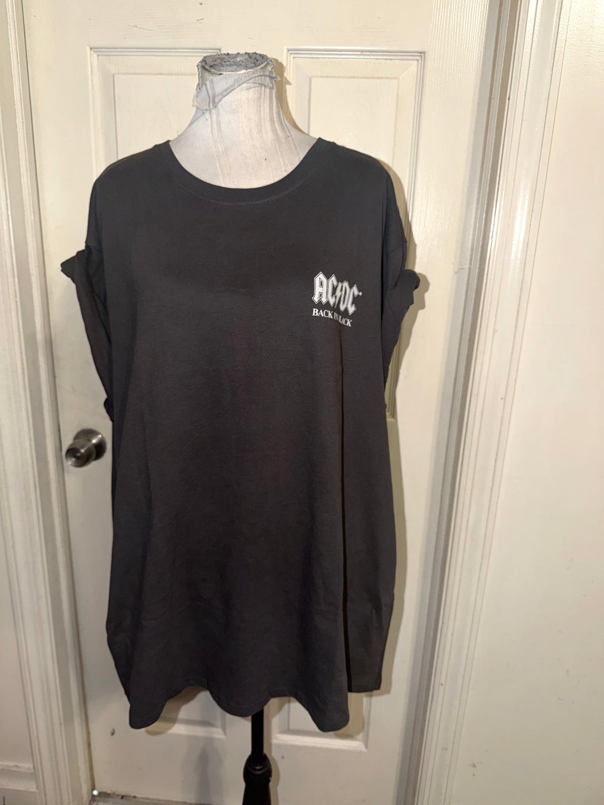 AC/DC Double Sided Oversized Distressed Tee