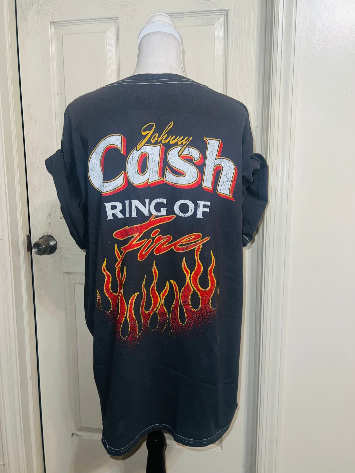 Johnny Cash Double Sided Oversized Distressed Tee