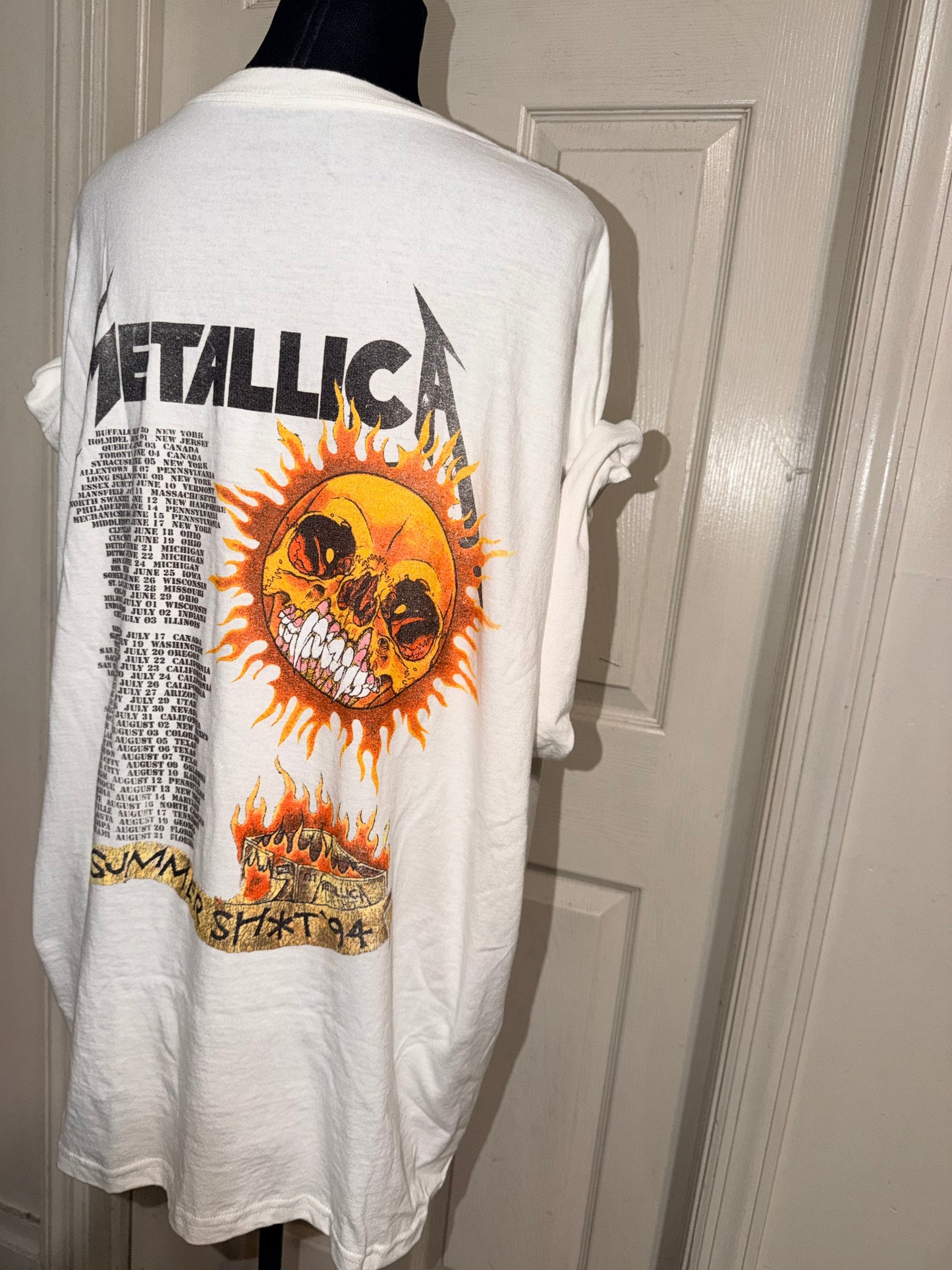 Metallica Double Sided Oversized Distressed Tee