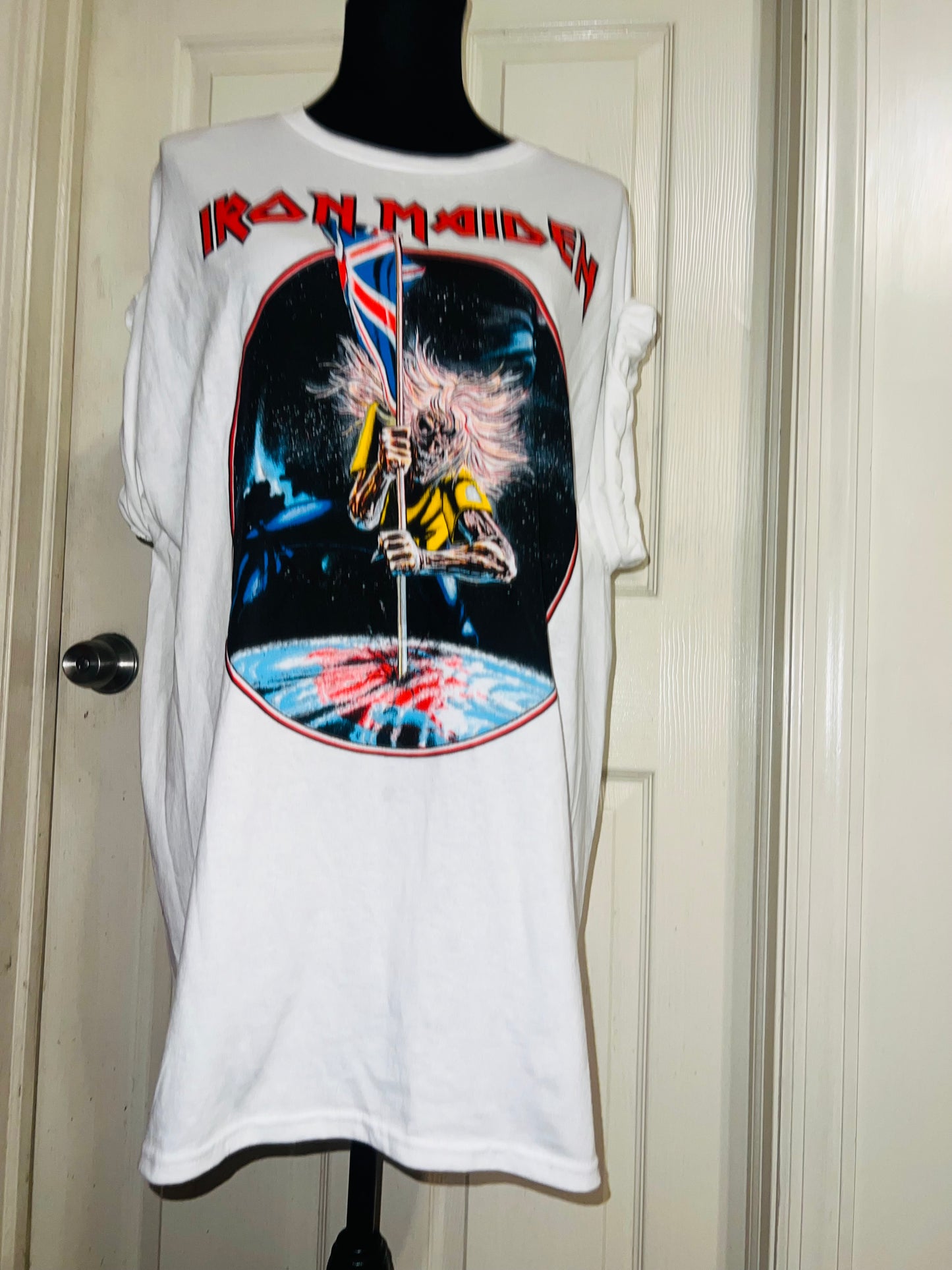 Iron Maiden Double Sided Oversized Distressed Tee