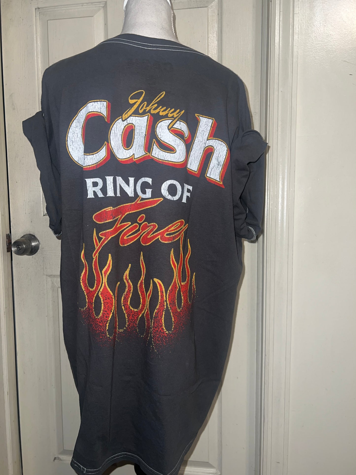 Johnny Cash Double Sided Oversized Distressed Tee