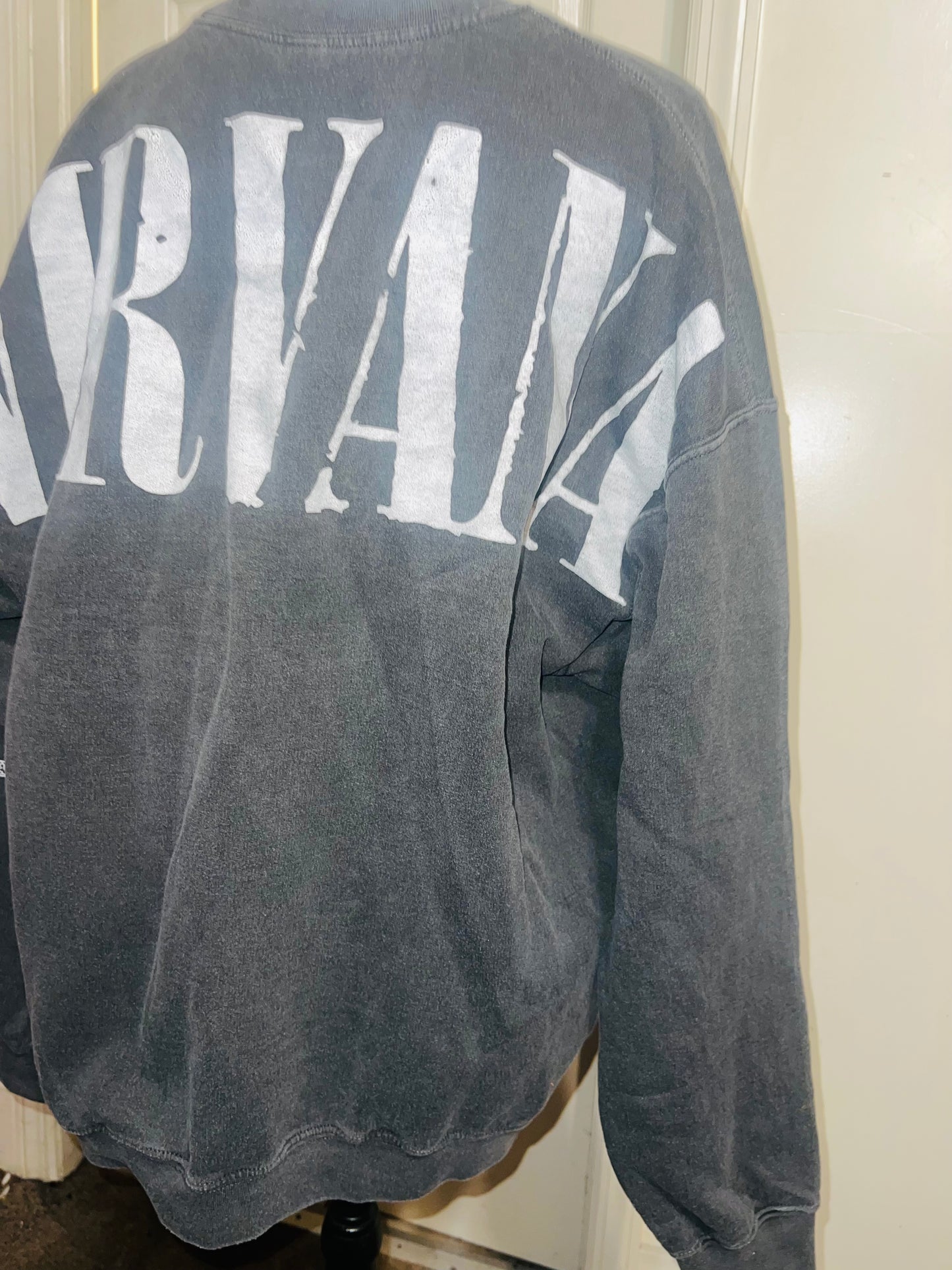 Nirvana Double Sides Oversized Distressed Sweatshirt