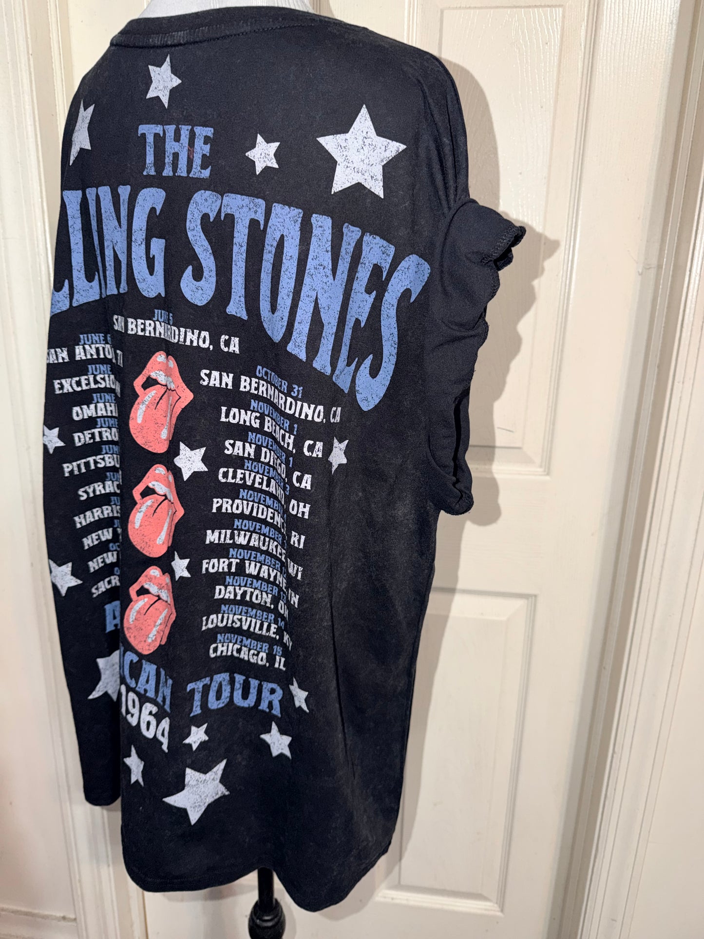 The Rolling Stones Double Sided Oversized Distressed Tee
