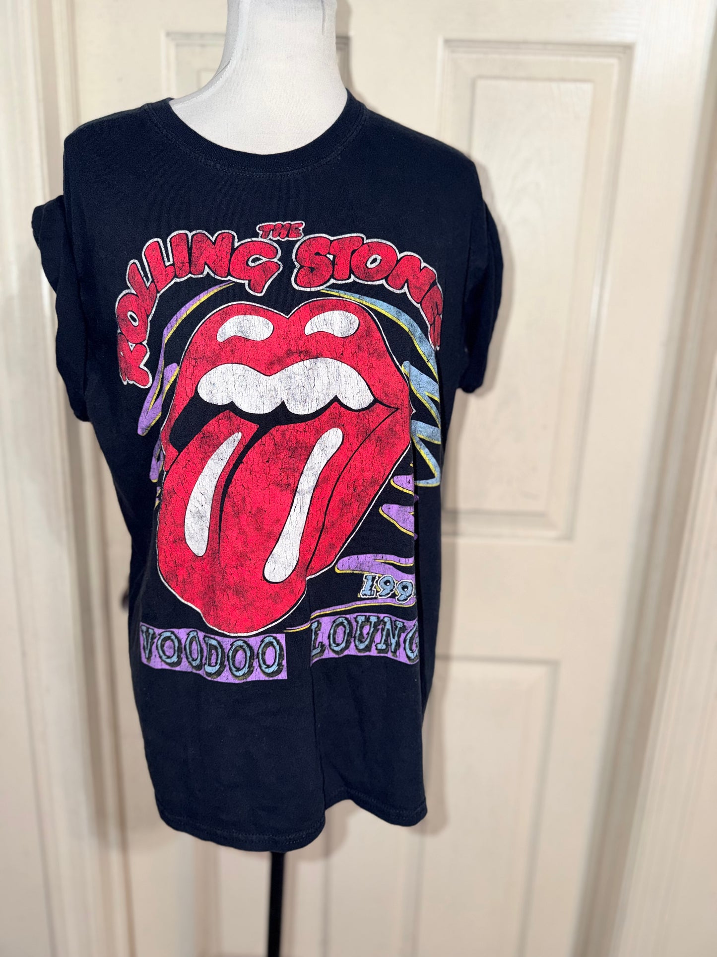 The Rolling Stones Double Sided Voodoo Oversized Distressed Tee