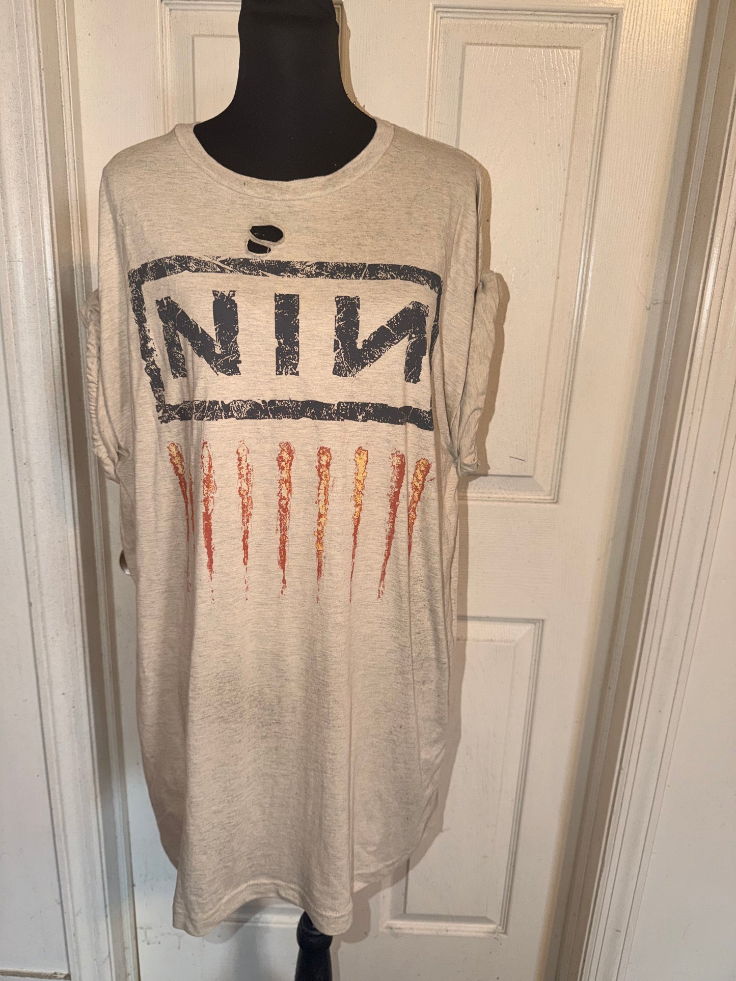 Nine Inch Nails Oversized Distressed Tee