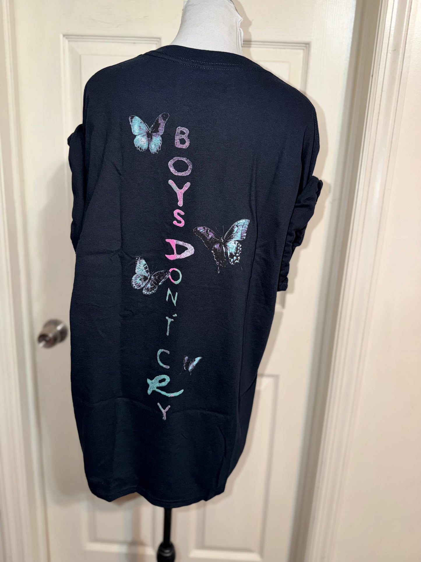 The Cure Double Sided Oversized Distressed Tee