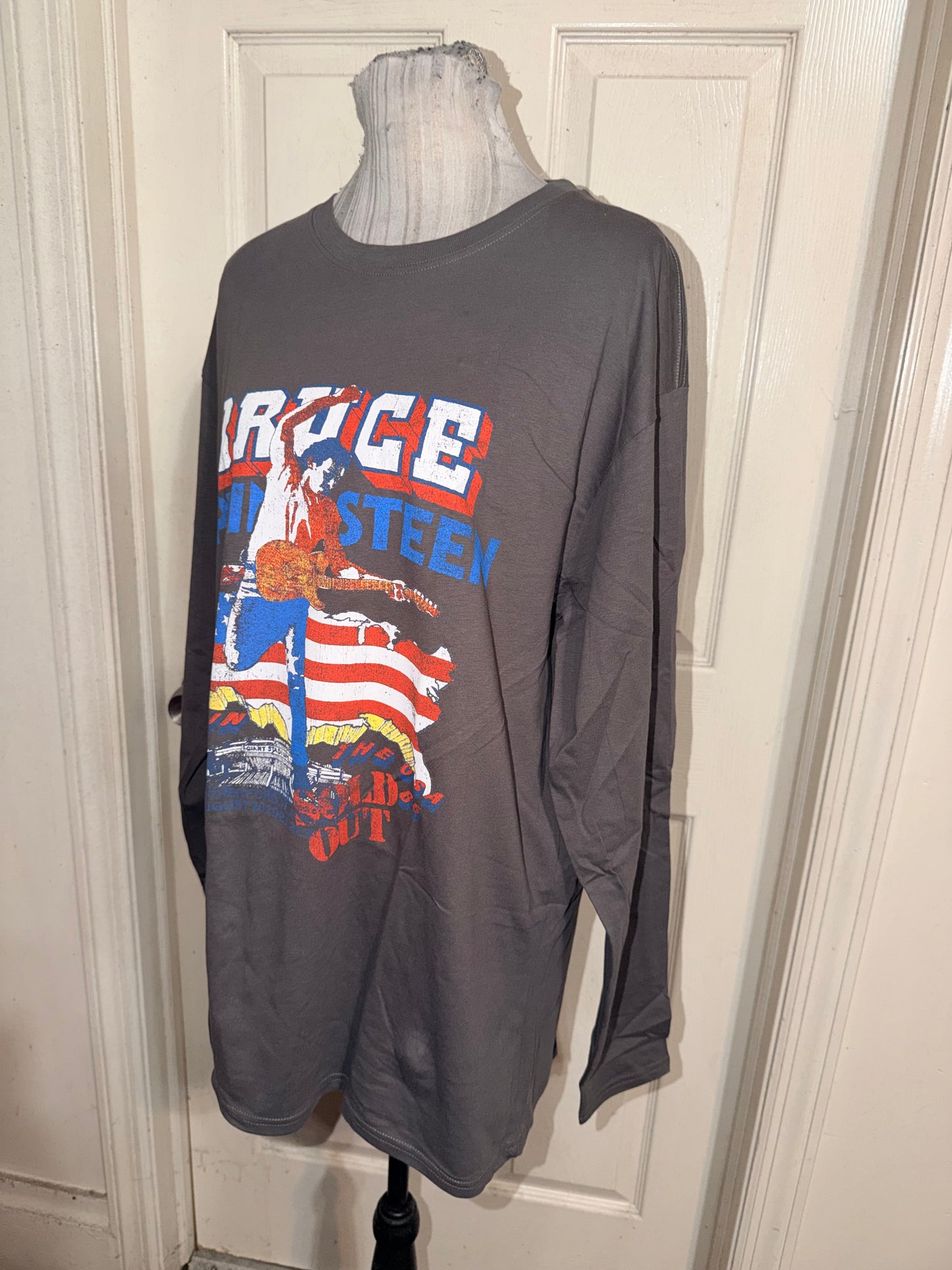 Bruce Springsteen Oversized Distressed Long Sleeve Tee
