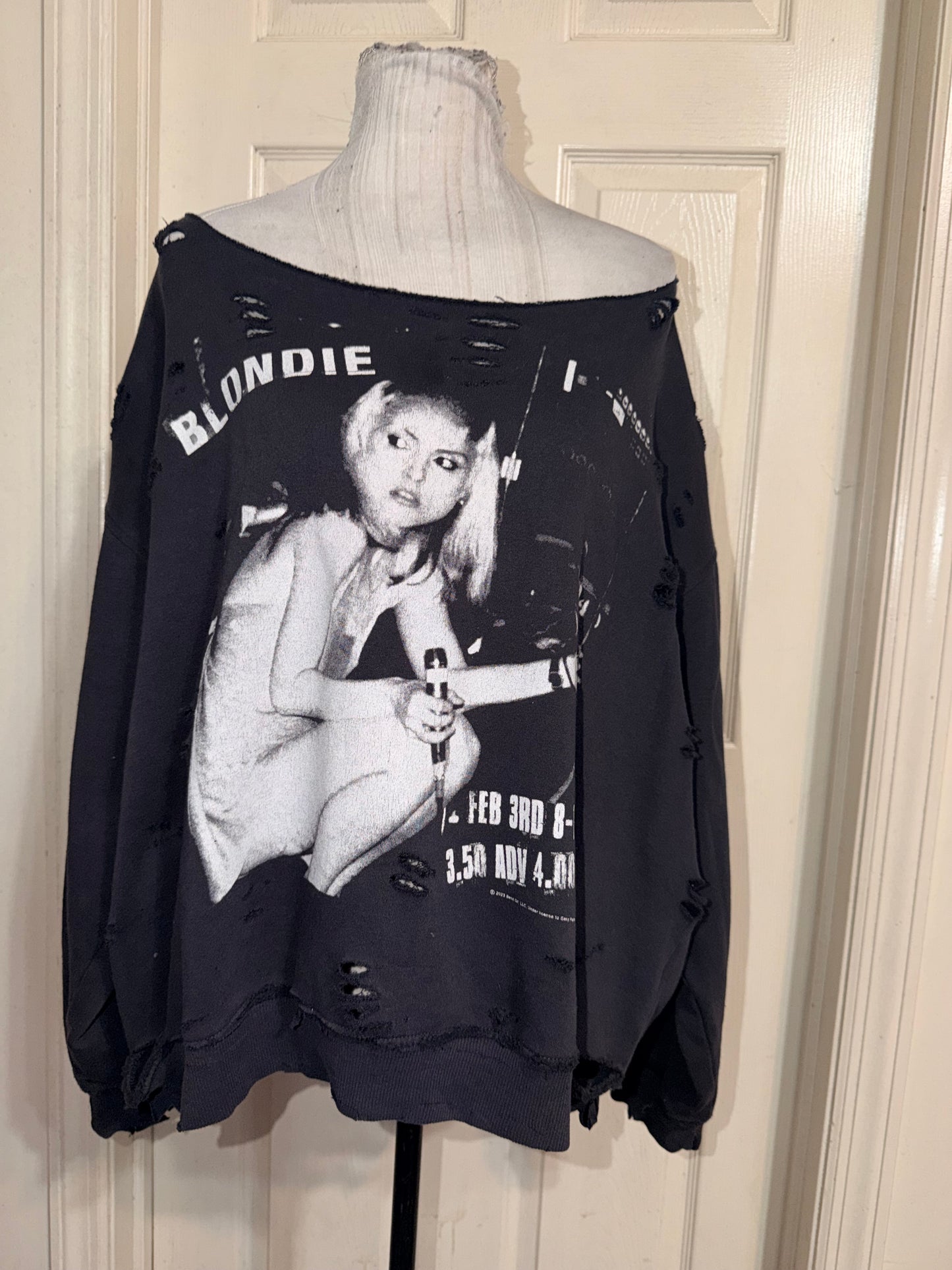 Blondie Oversized Distressed Sweatshirt