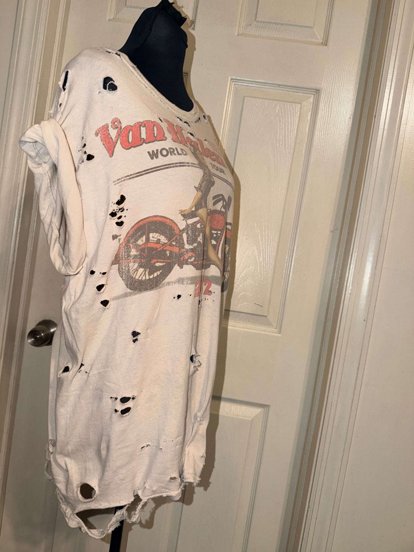 Van Halen Double Sided Oversized Distressed Tee